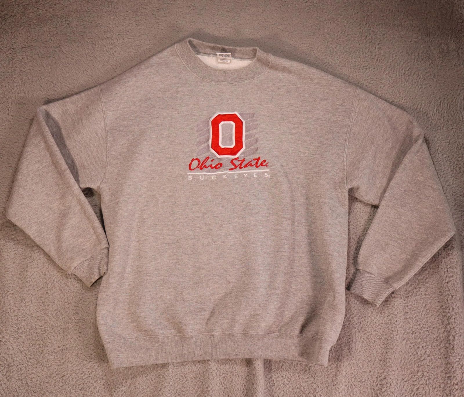 Other Ohio State Buckeyes Sweater Large Gray OSU Vtg Embroidered Size ONE SIZE - 2 Thumbnail