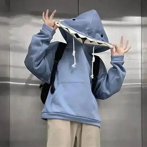 Other Funny Shark Patchwork Hoodies Size US M / EU 48-50 / 2 - 2 Thumbnail
