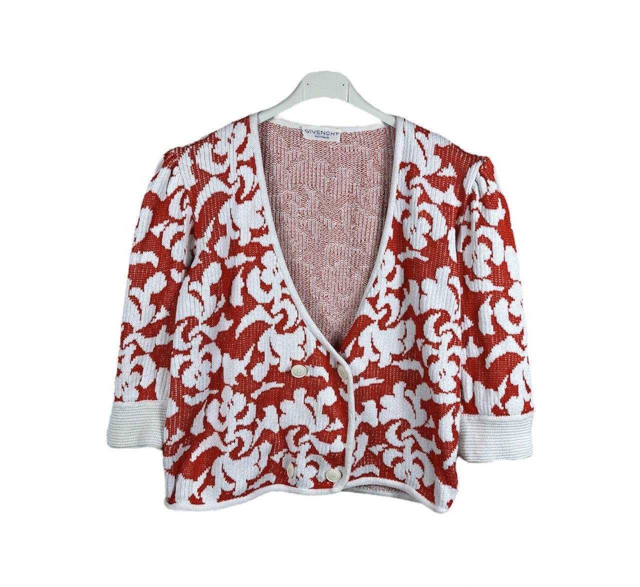 Givenchy Vintage Givenchy knitwear double-breasted floral cardigan Size M / US 6-8 / IT 42-44 - 1 Thumbnail