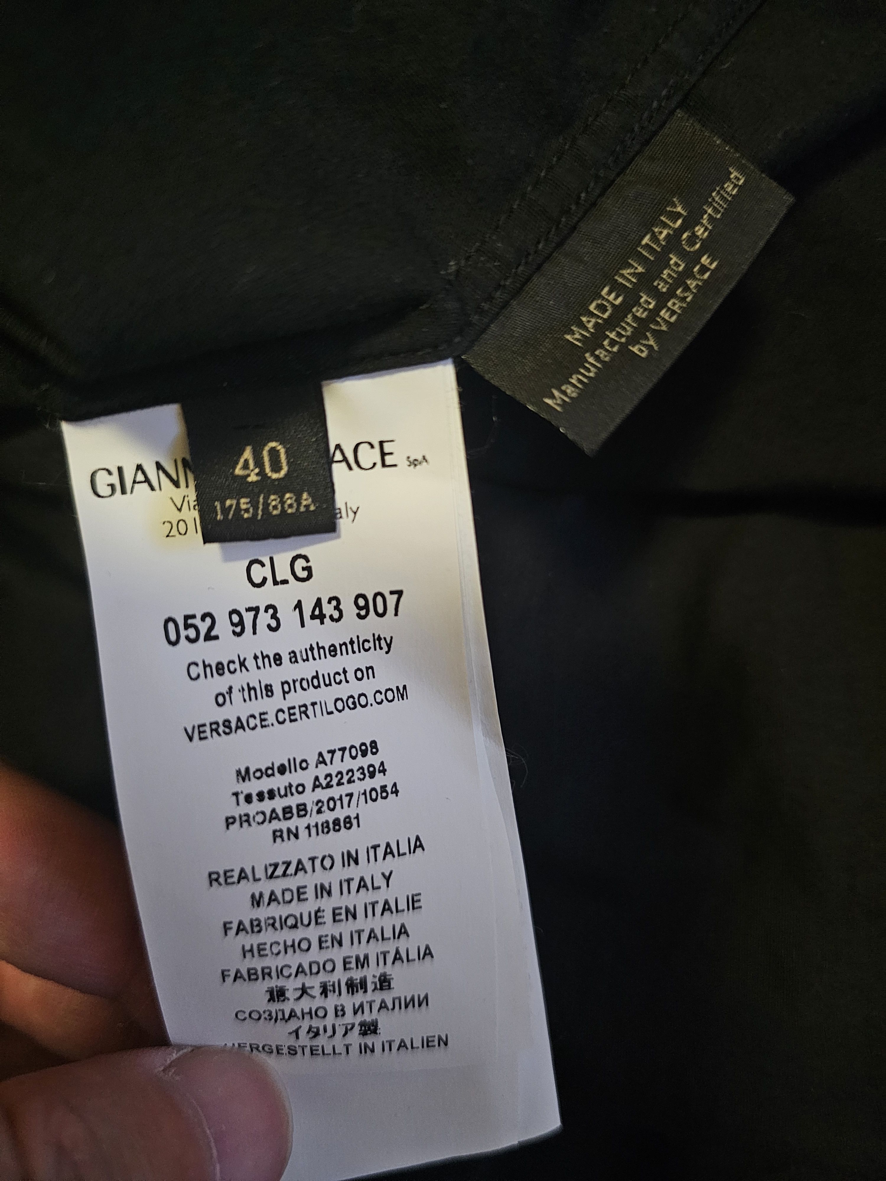 Versace Versace men's black shirts size 40 like M Size US L / EU 52-54 / 3 - 6 Thumbnail