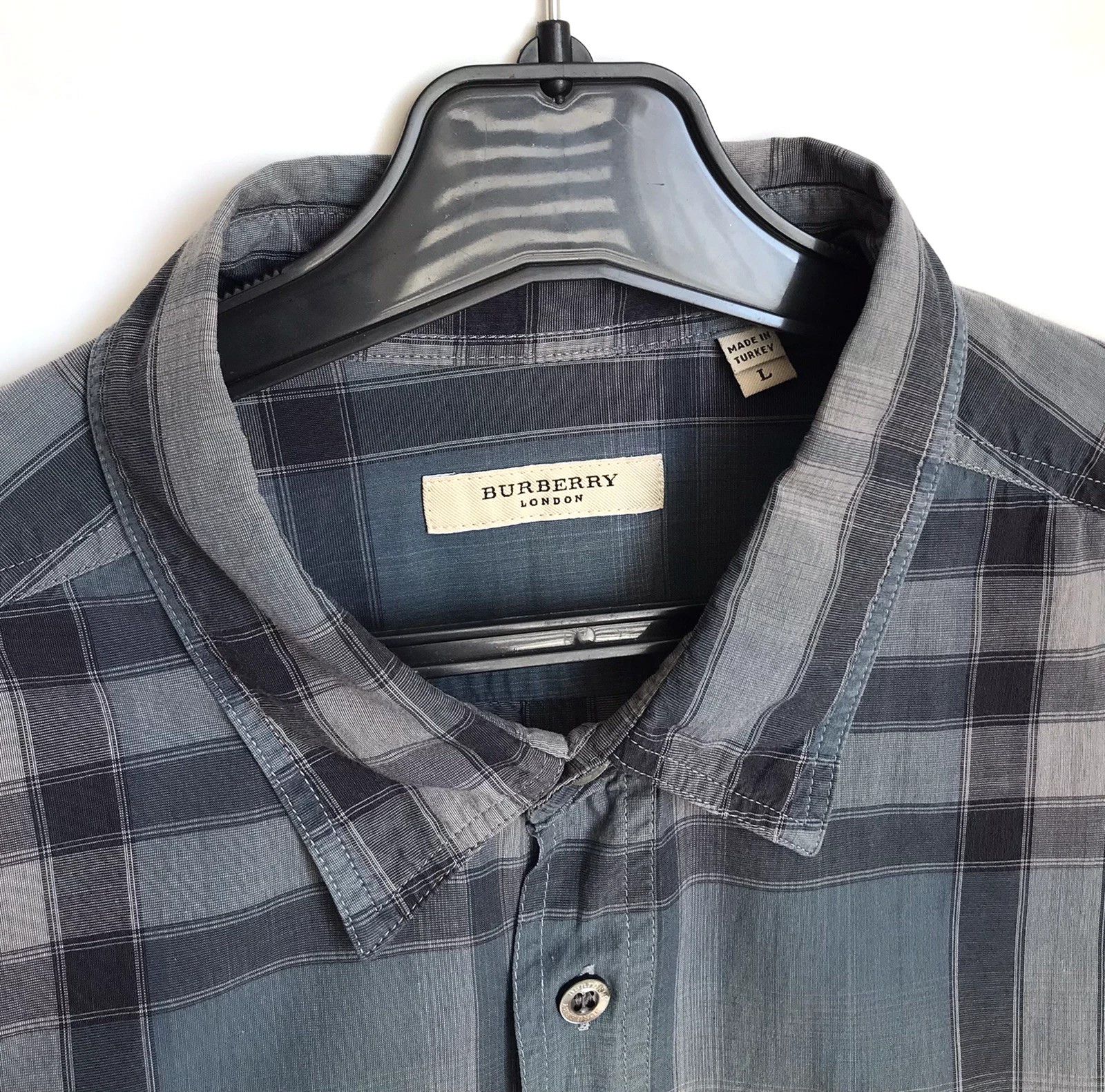 Burberry Burberry Nova Check Button Plaid Shirt Mens Size L Size US L / EU 52-54 / 3 - 5 Thumbnail