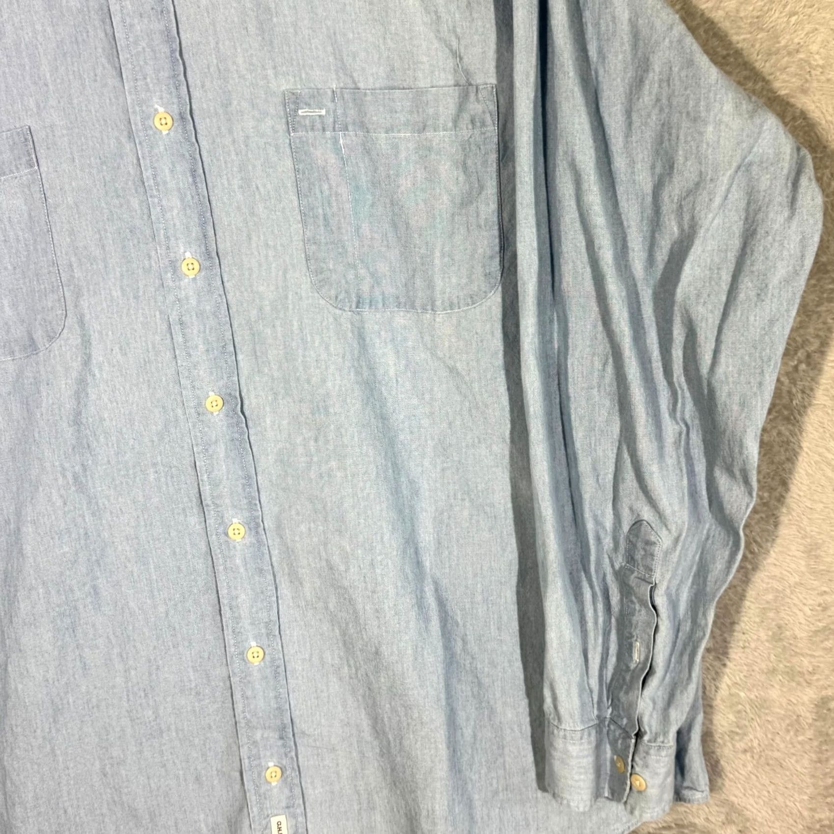 Vintage G.H. Bass & Co. Men’s Long Sleeve Button-Down Shirt XL Gray 100% Cotton Casual Button-Up Shirt XL Gray Mens Size US XL / EU 56 / 4 - 5 Thumbnail