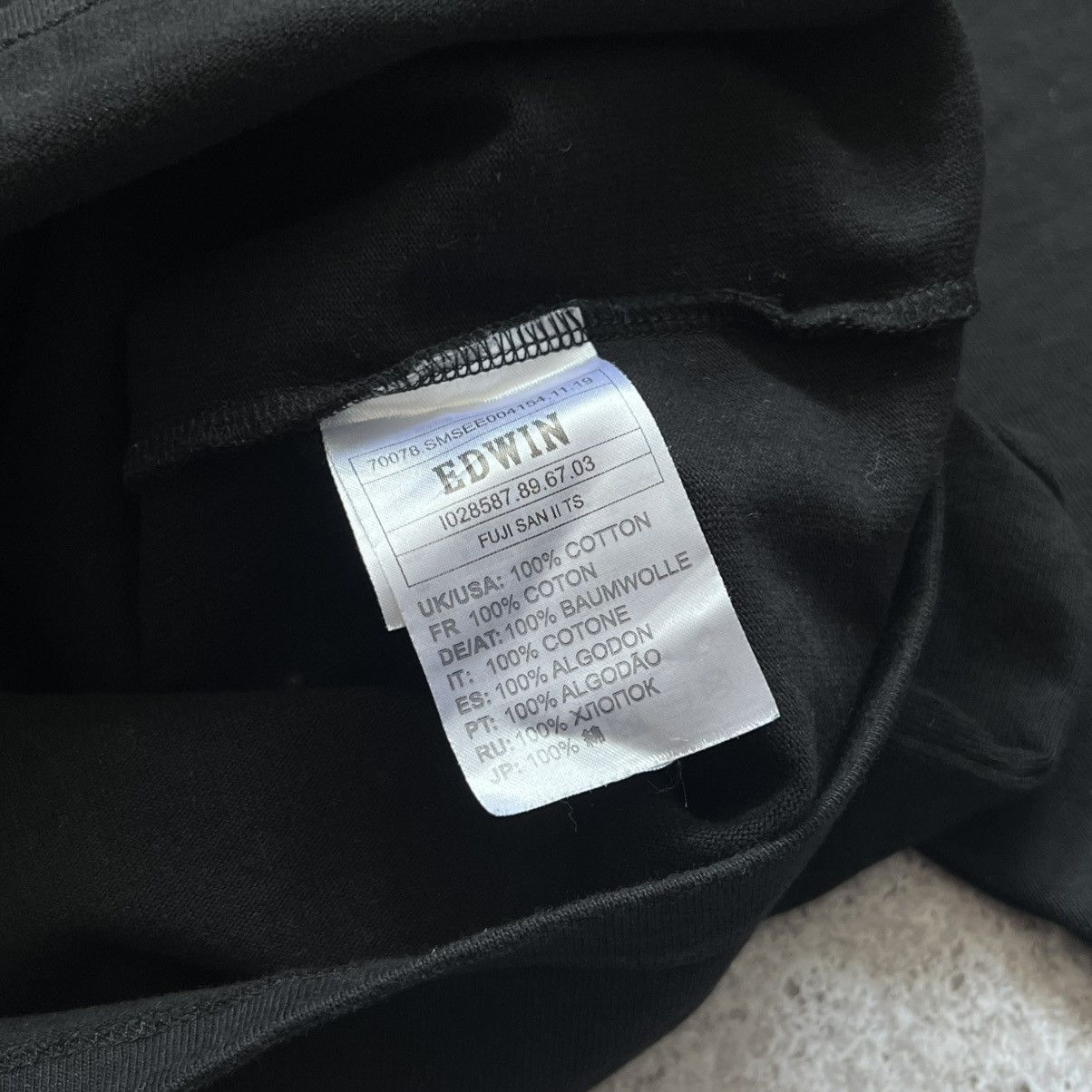 Edwin EDWIN Fuji San II Heavyweight Cotton T-Shirt Black Boxy Size US M / EU 48-50 / 2 - 4 Thumbnail