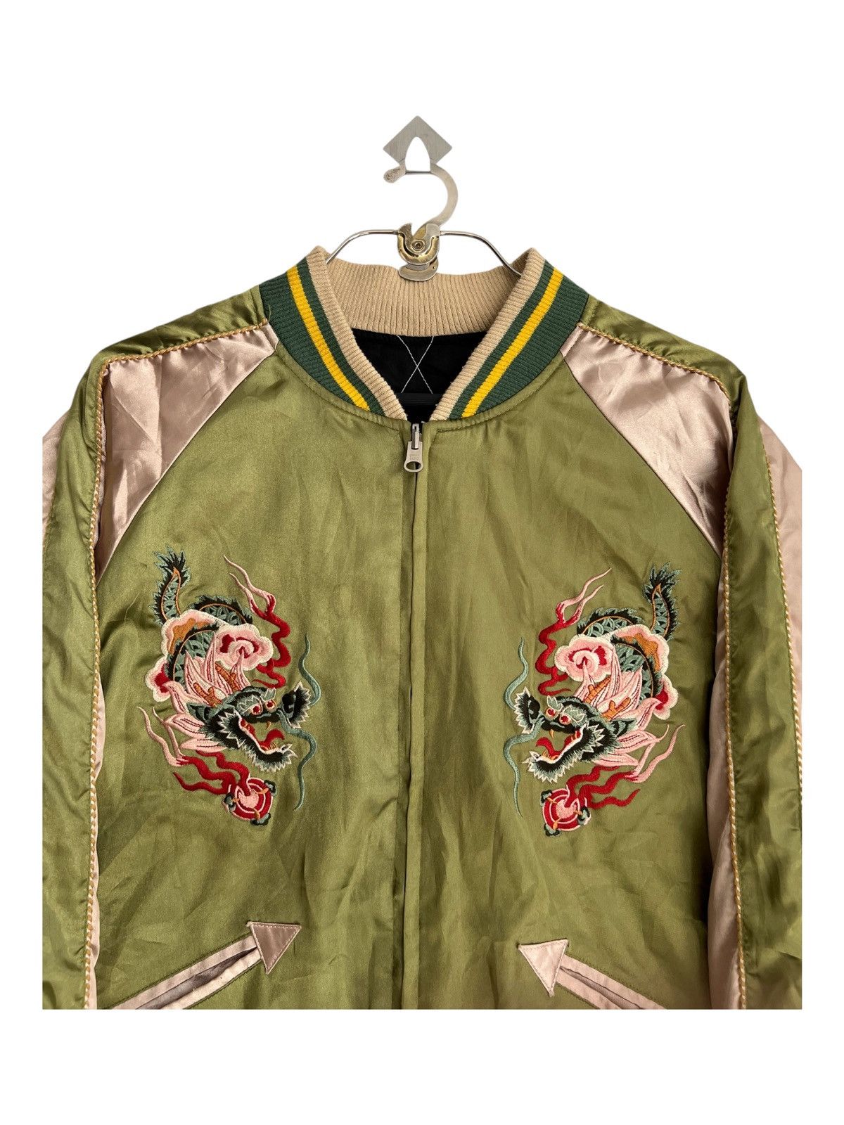 Tailor Toyo 1980s Swivel Zip Vintage Sukajan 2 Side Tiger x Dragon Toyo Size US M / EU 48-50 / 2 - 9 Thumbnail