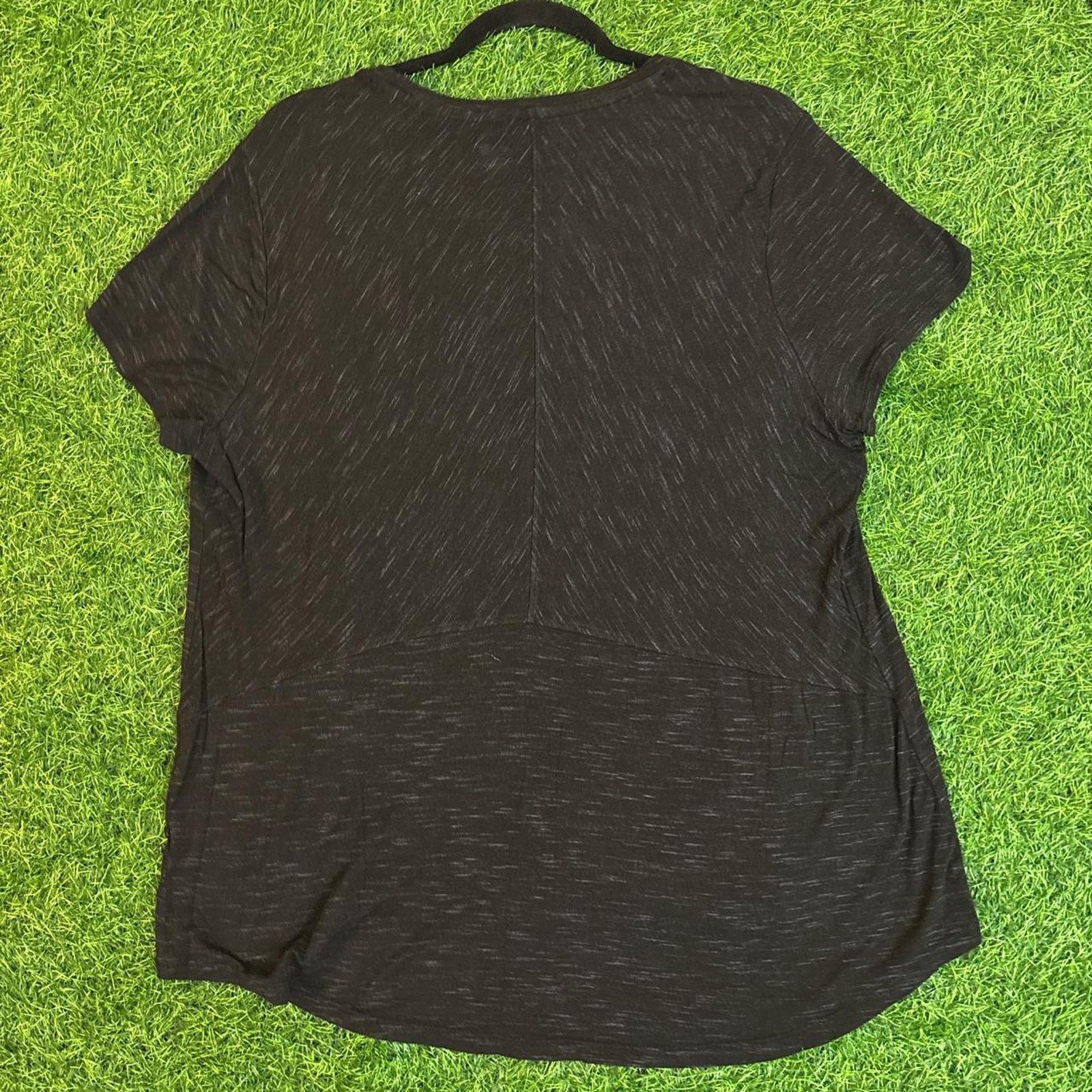 Other Women's Black Two Toned Avia Short Sleeve Tee Size XXL / US 16-18 / IT 52-54 - 2 Thumbnail