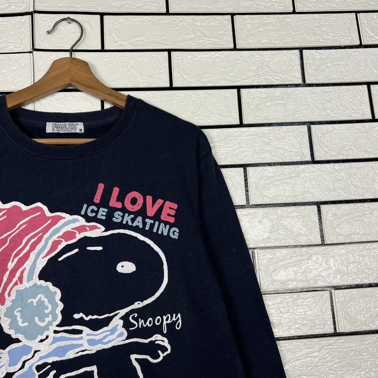 Peanuts PEANUTS SNOOPY I Love Ice Skating Logo Sweatshirt #3975-C181 Size US M / EU 48-50 / 2 - 4 Thumbnail