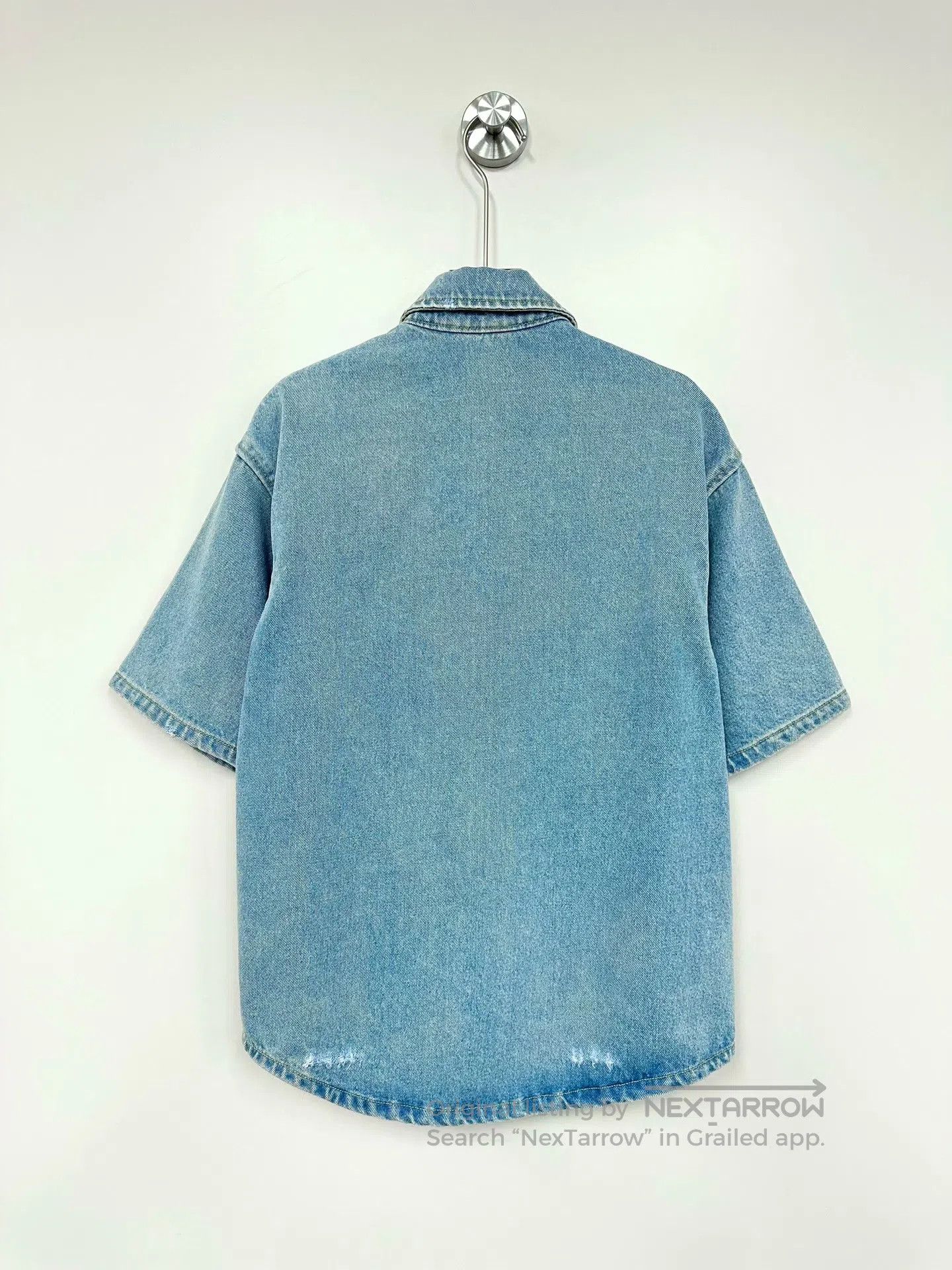 Prada Prada Blue Classic Triangle Logo Pocket Short Sleeve Jacke Size XS / US 0-2 / IT 36-38 - 2 Thumbnail