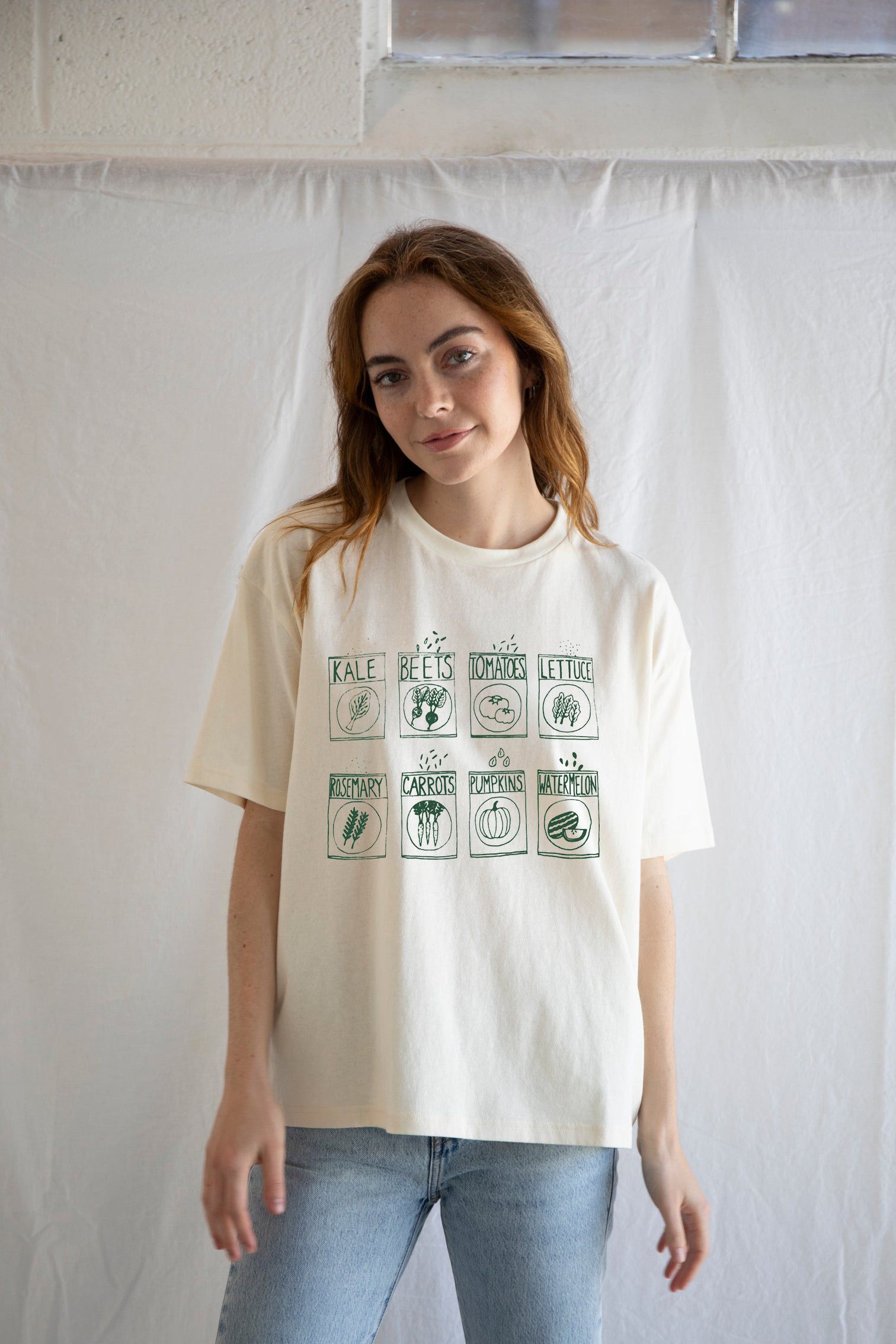 The Unbranded Brand Kale Shirt, Garden Shirt, Screen Print T-Shirt, Graphic Tee Size L / US 10 / IT 46 - 1 Thumbnail
