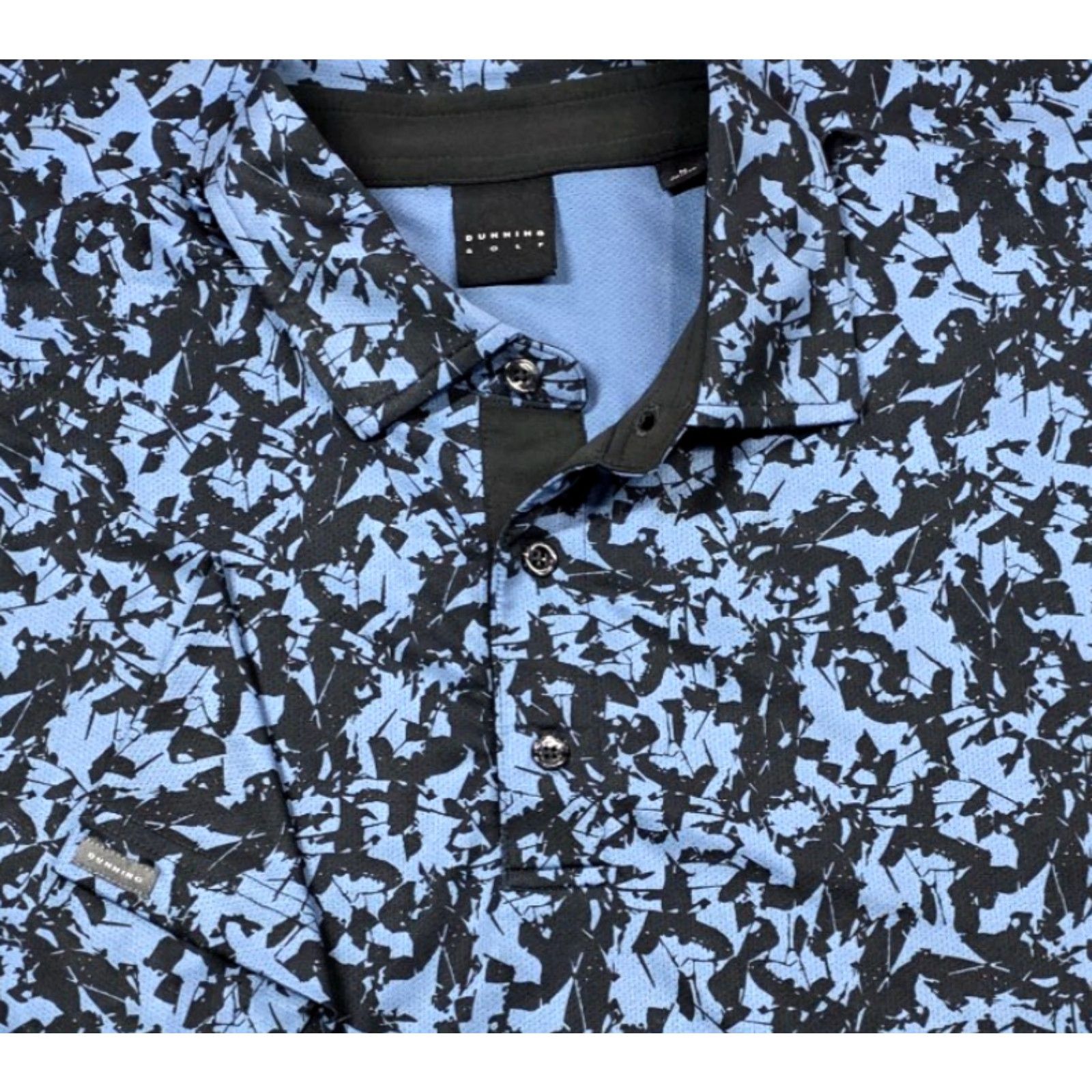 Vintage Dunning Polo Shirt Mens M Blue Camo Golf Performance Short Sleeve PGA Carolinas Shirt Size US M / EU 48-50 / 2 - 3 Thumbnail