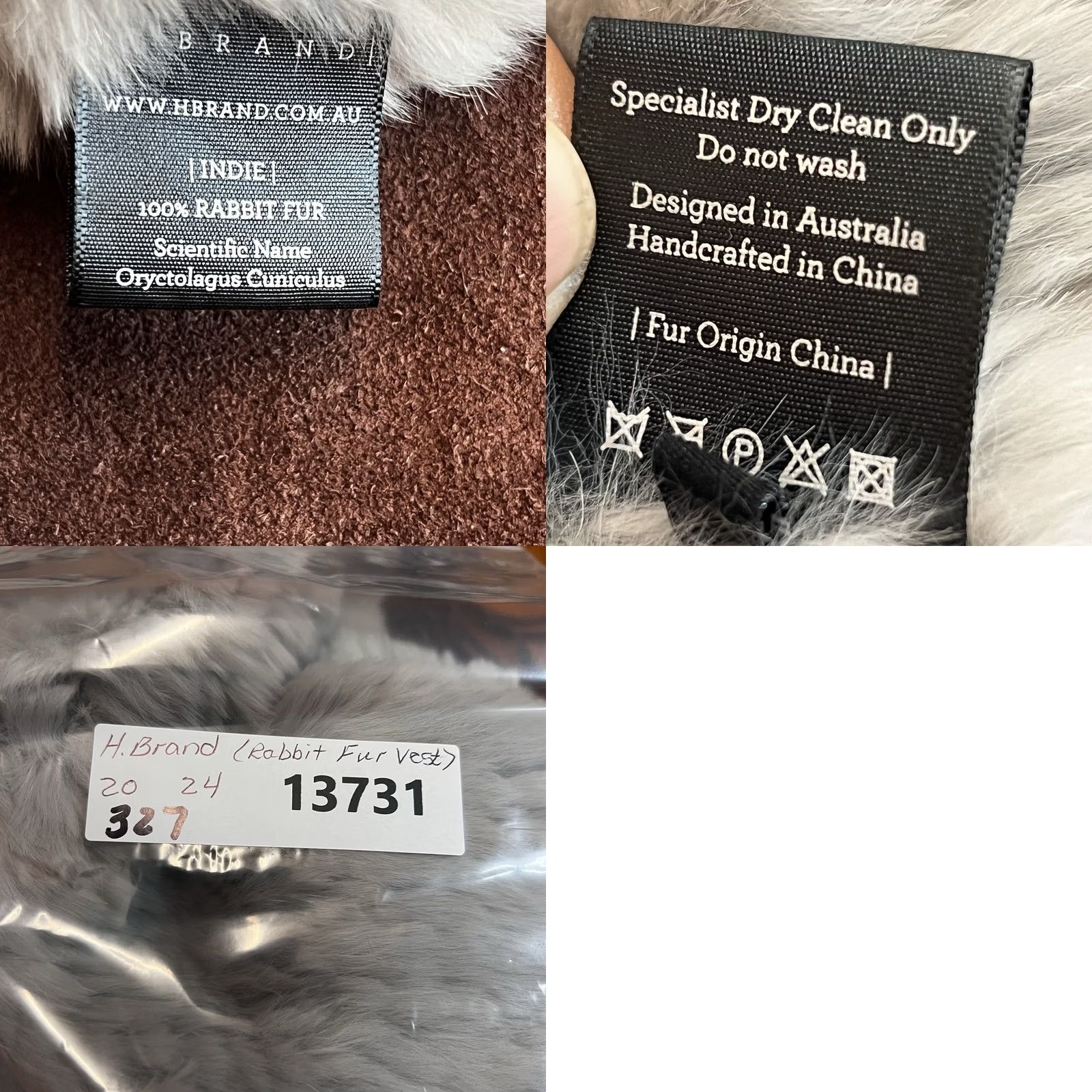 J Brand H Brand Indie 100% Rabbit Fur Cardigan Open Vest M/L Gray Vest Women M/L Gray 90s Bohemian City Classic Designer Size M / US 6-8 / IT 42-44 - 8 Thumbnail