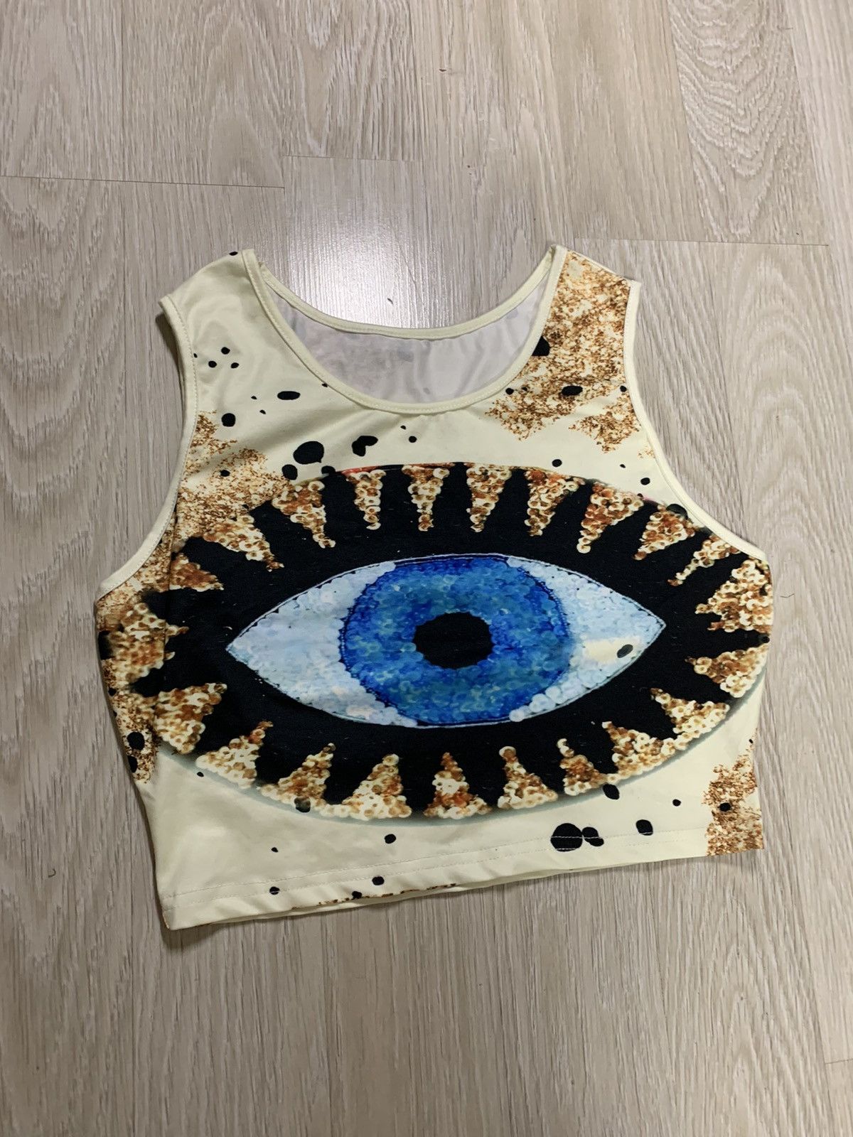 20471120 × If Six Was Nine × Le Grande Bleu (L.G.B.) Avantgarde tank top eyes, vintage, y2k, opium style Size XS / US 0-2 / IT 36-38 - 2 Thumbnail