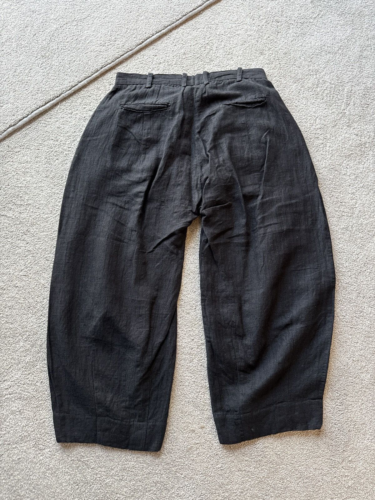 Geoffrey B. Small Linen Volume Trousers Size US 34 / EU 50 - 3 Thumbnail