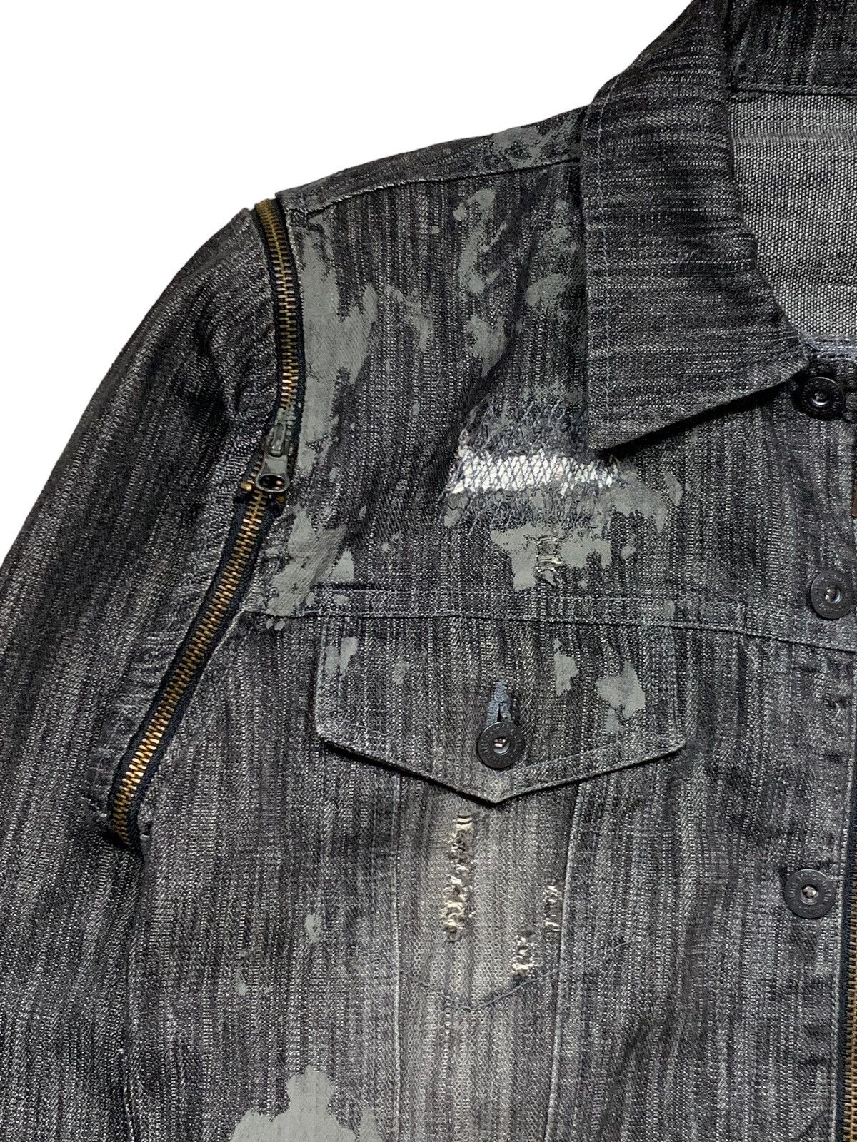 In The Attic Rare In The Attic Distressed Denim Jacket Detachable Sleeves Size US M / EU 48-50 / 2 - 6 Thumbnail