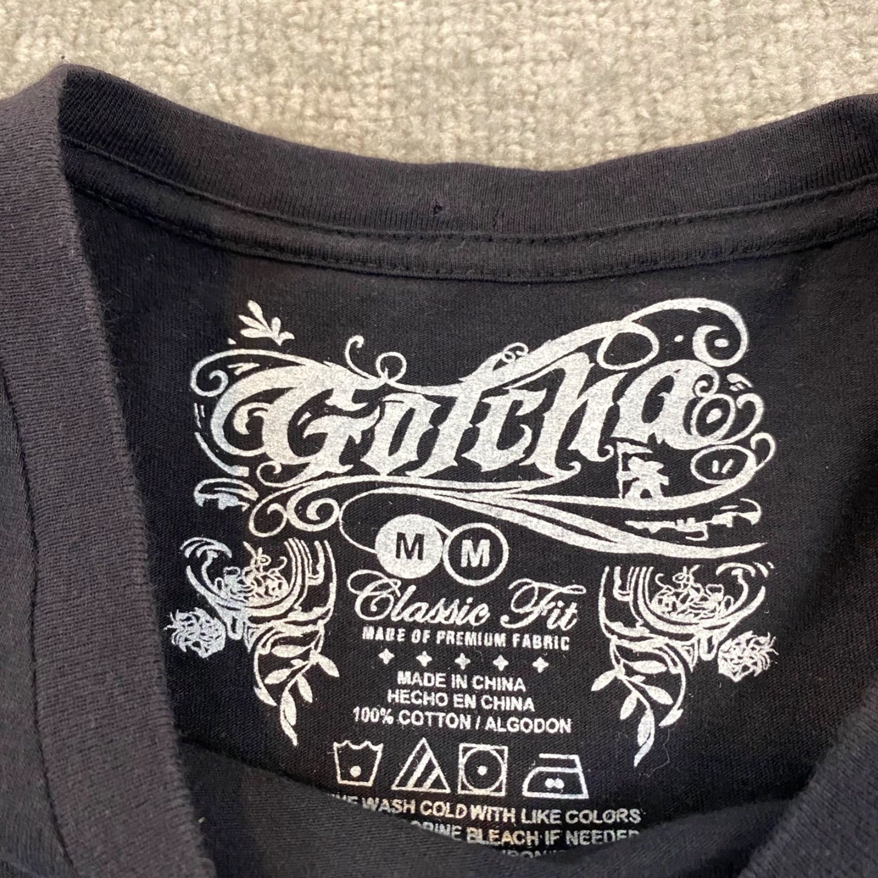 Gotcha GOTCHA Shirt Mens Medium Black Blue Graphic T Tee Surfing Windsurf Beach Skating Size US M / EU 48-50 / 2 - 2 Thumbnail