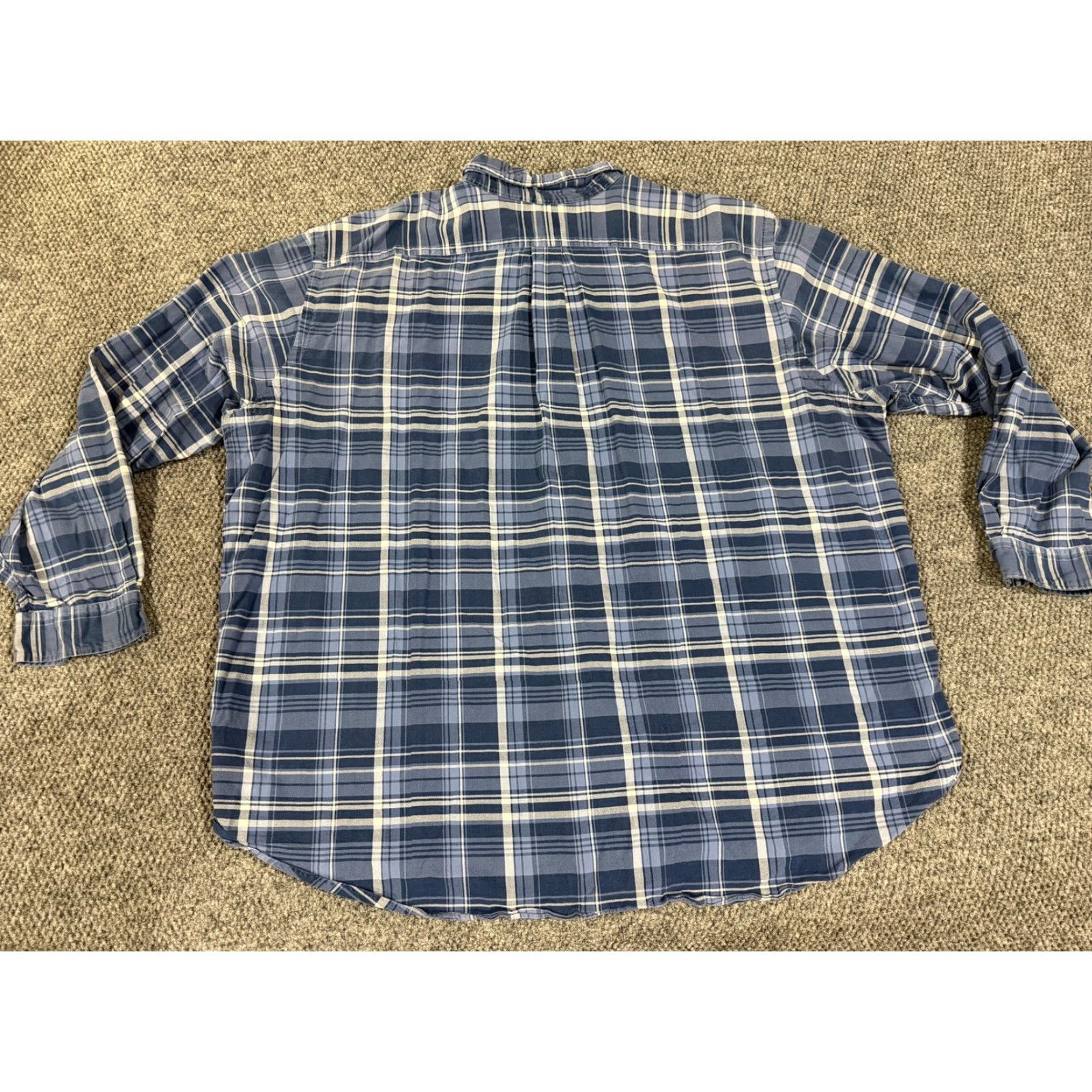 Ralph Lauren Ralph Lauren Shirt Mens 4XB Big Big & Tall Indigo Plaid Blue Oxford Button Down Casual Size US XXL / EU 58 / 5 - 7 Thumbnail