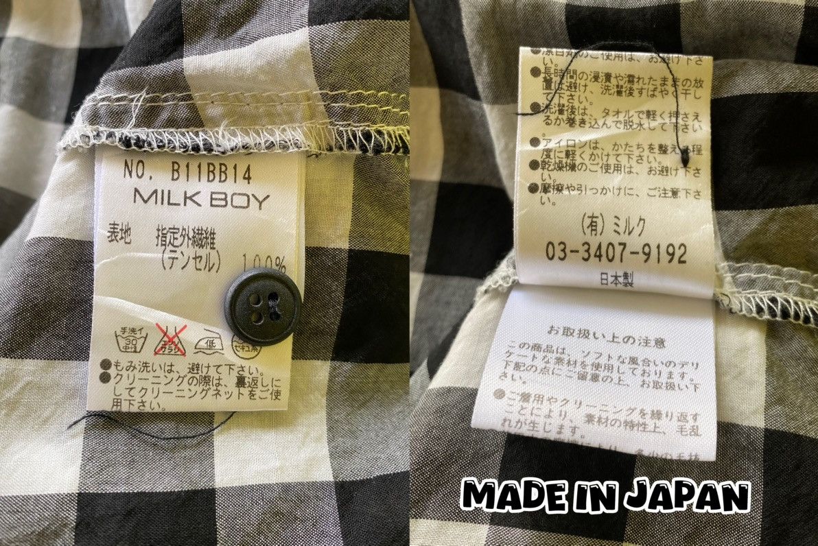 If Six Was Nine × Japanese Brand Vintage Seditionaries Milkboy Asymmetrical Checkered Shirt Size US M / EU 48-50 / 2 - 3 Thumbnail