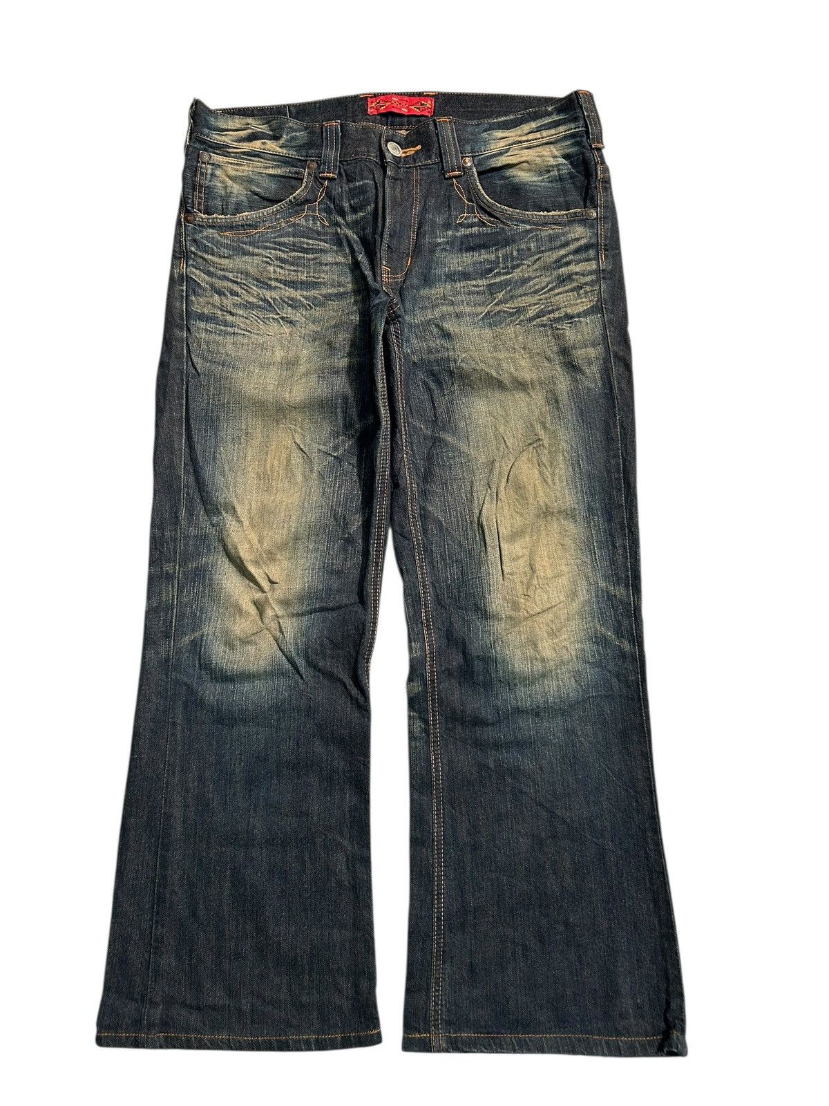 Japanese Brand × Kapital × Vintage FLARE💥 EDWIN XVS NAVAJO MUDWASH RUSTY PUNK GRUNGE DENIM Size US 37 - 3 Thumbnail
