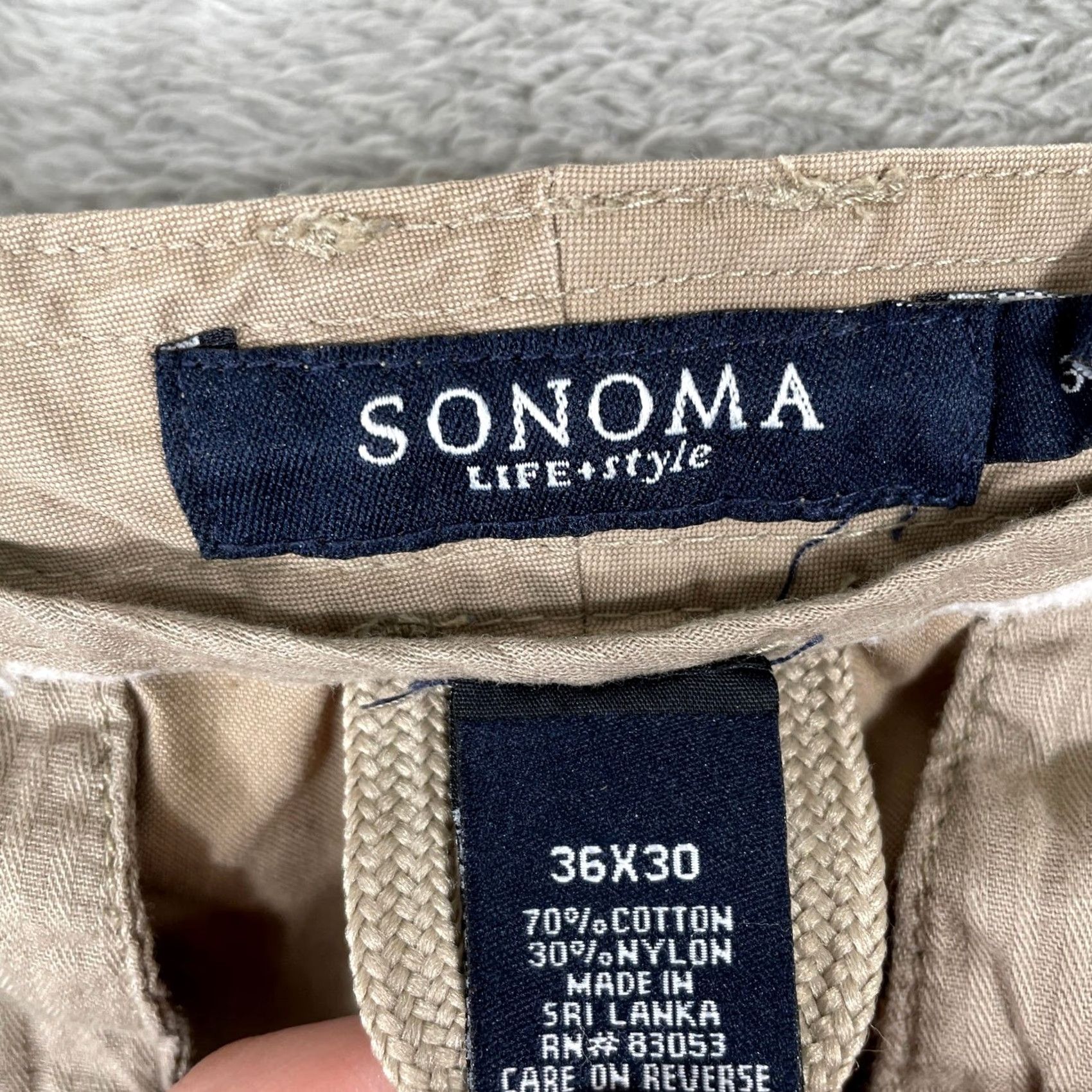 Vintage VINTAGE Sonoma Cargo Pants Mens 36x30 Tan Convertible Hiking Gorpcore Baggy Y2K Size US 36 / EU 52 - 6 Thumbnail