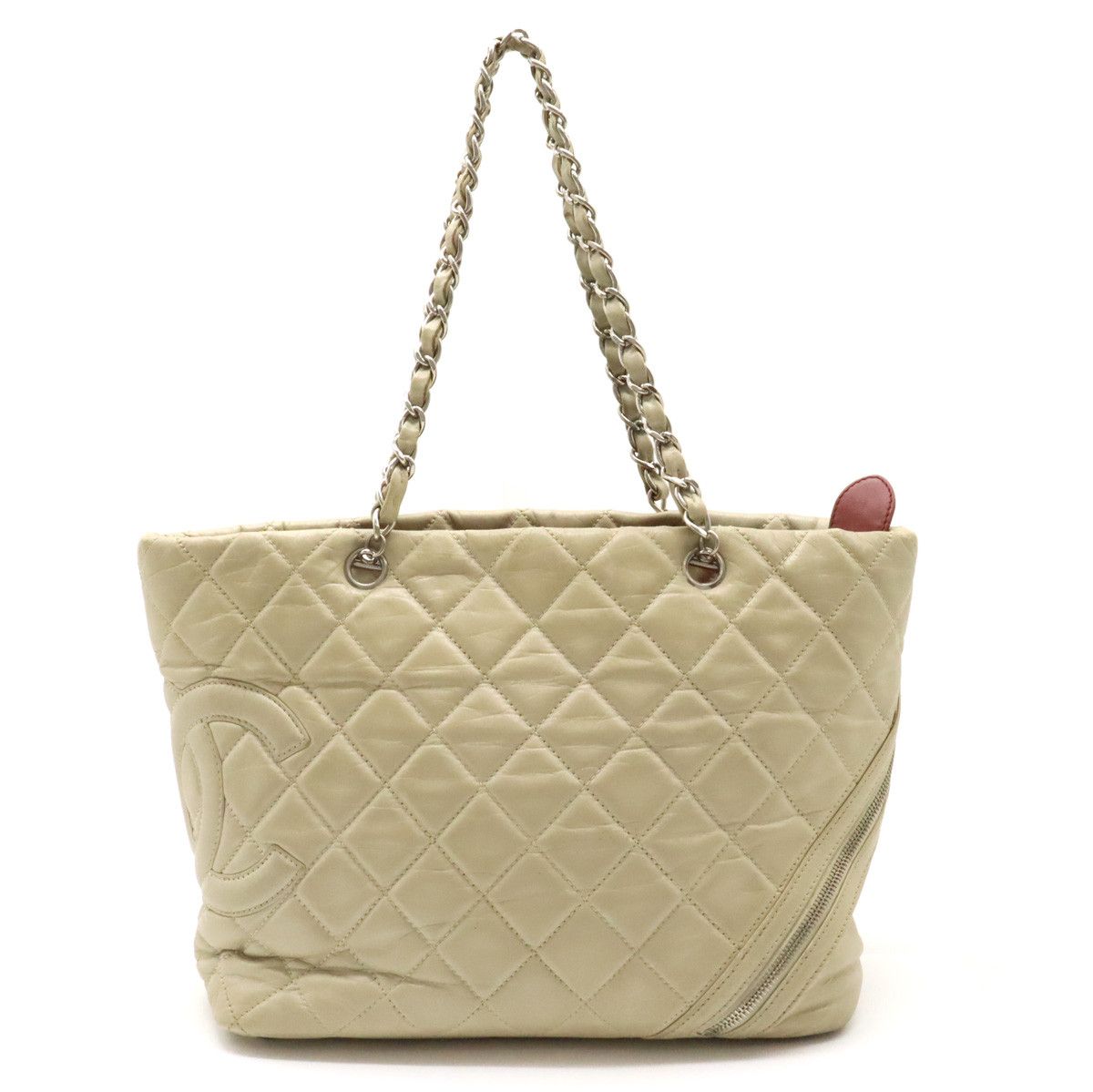 Chanel Chanel Chanel Cotton Club Leather Chain Tote Bag A34318 Leather Tote Bag A34318 in Very Good Condition Size ONE SIZE - 1 Thumbnail