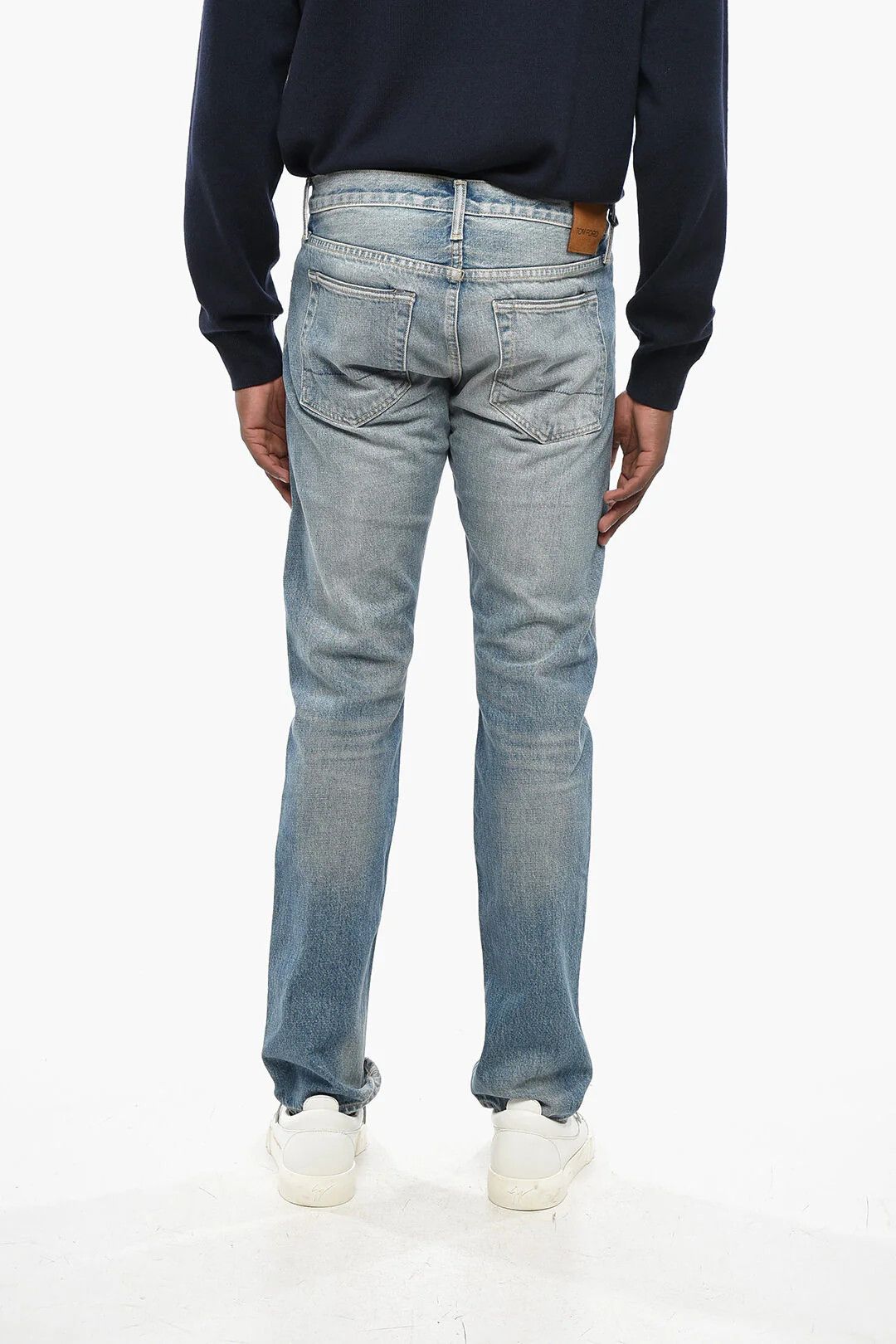 Tom Ford og1mm0426 Slim-Fit Straight-Leg Jeans in Blue Size US 34 / EU 50 - 2 Thumbnail