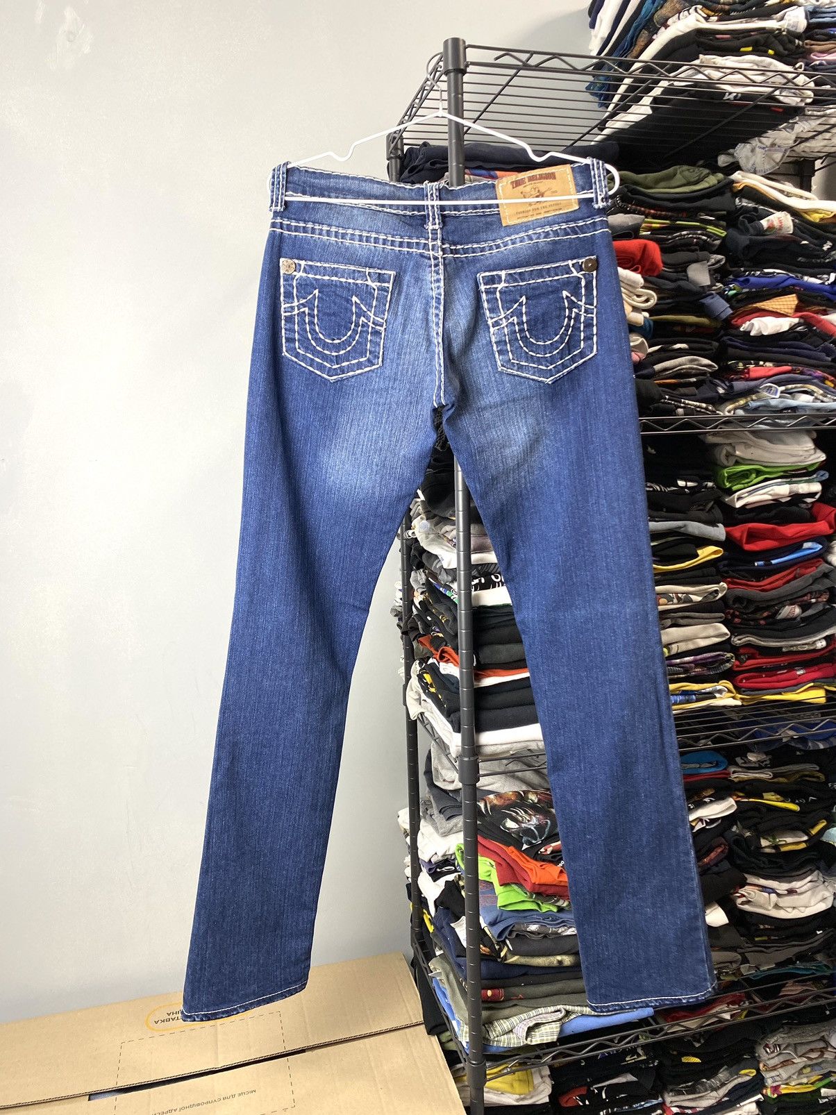 True Religion 90’s Vintage True Religion Made In USA Blue Denim Pants Size 28" / US 6 / IT 42 - 1 Thumbnail