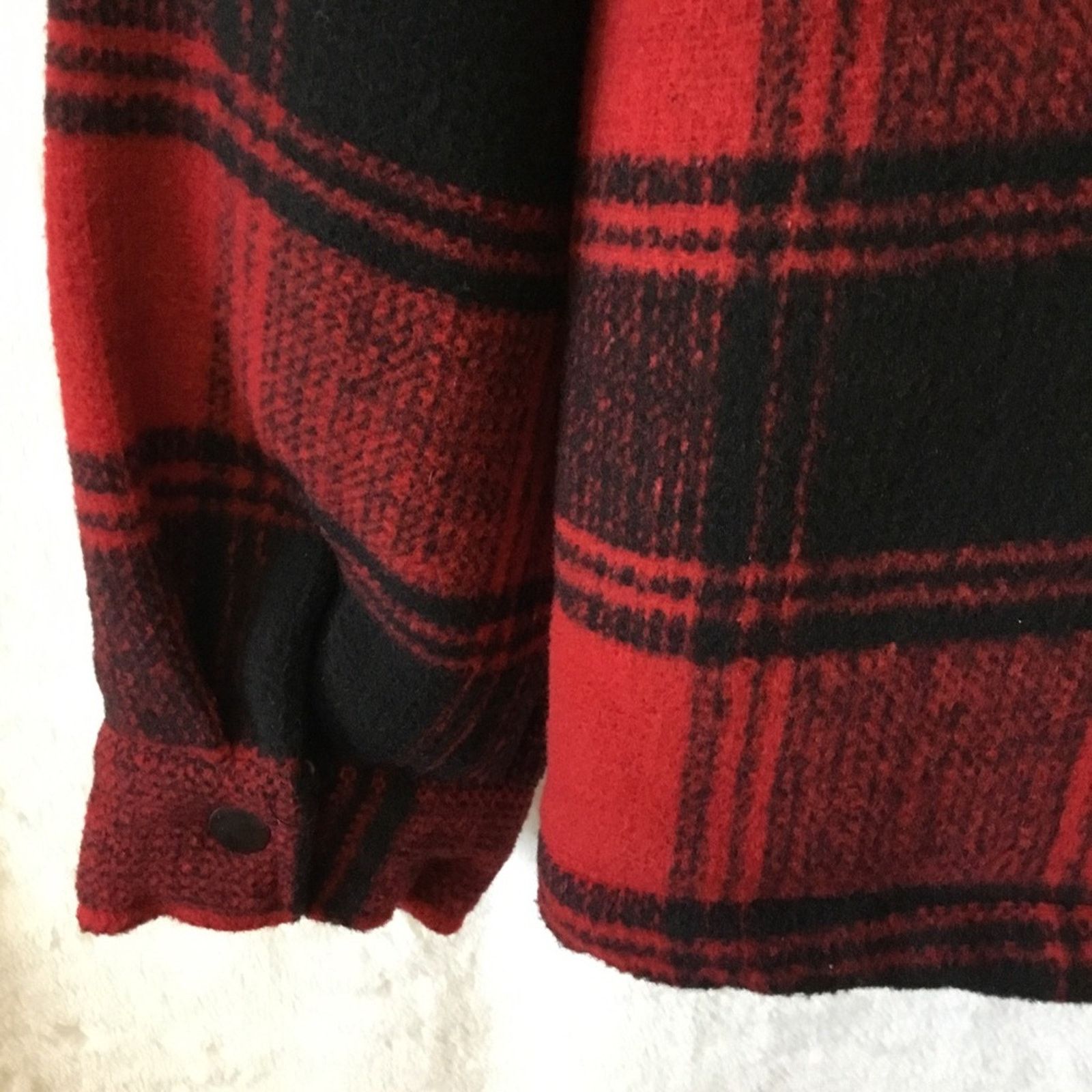 Other Temt Red Plaid Sherpa-Lined Hoodie Jacket Size L / US 10 / IT 46 - 10 Thumbnail