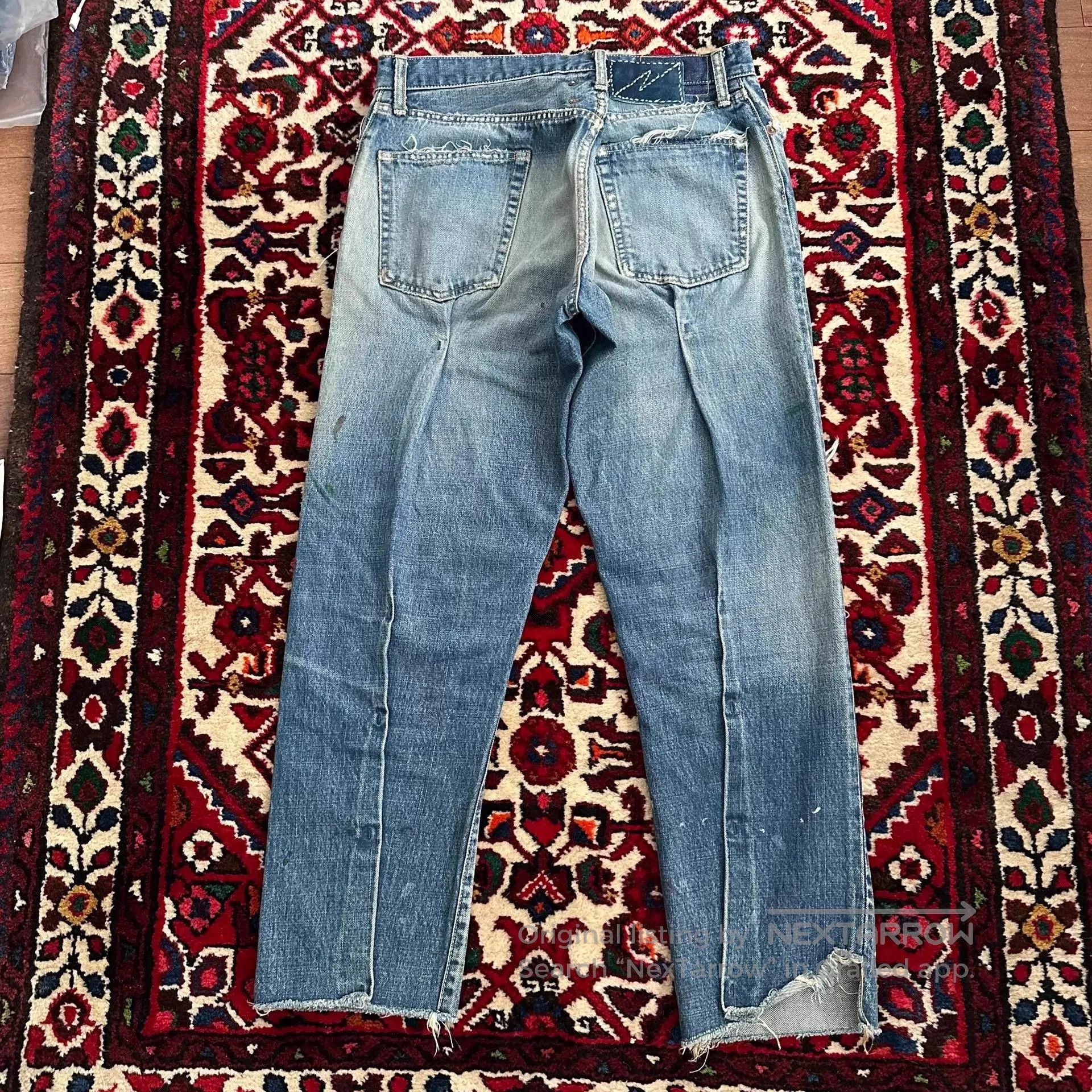 Visvim Distressed Blue Denim Pants Size 32. Size US 32 / EU 48 - 2 Thumbnail