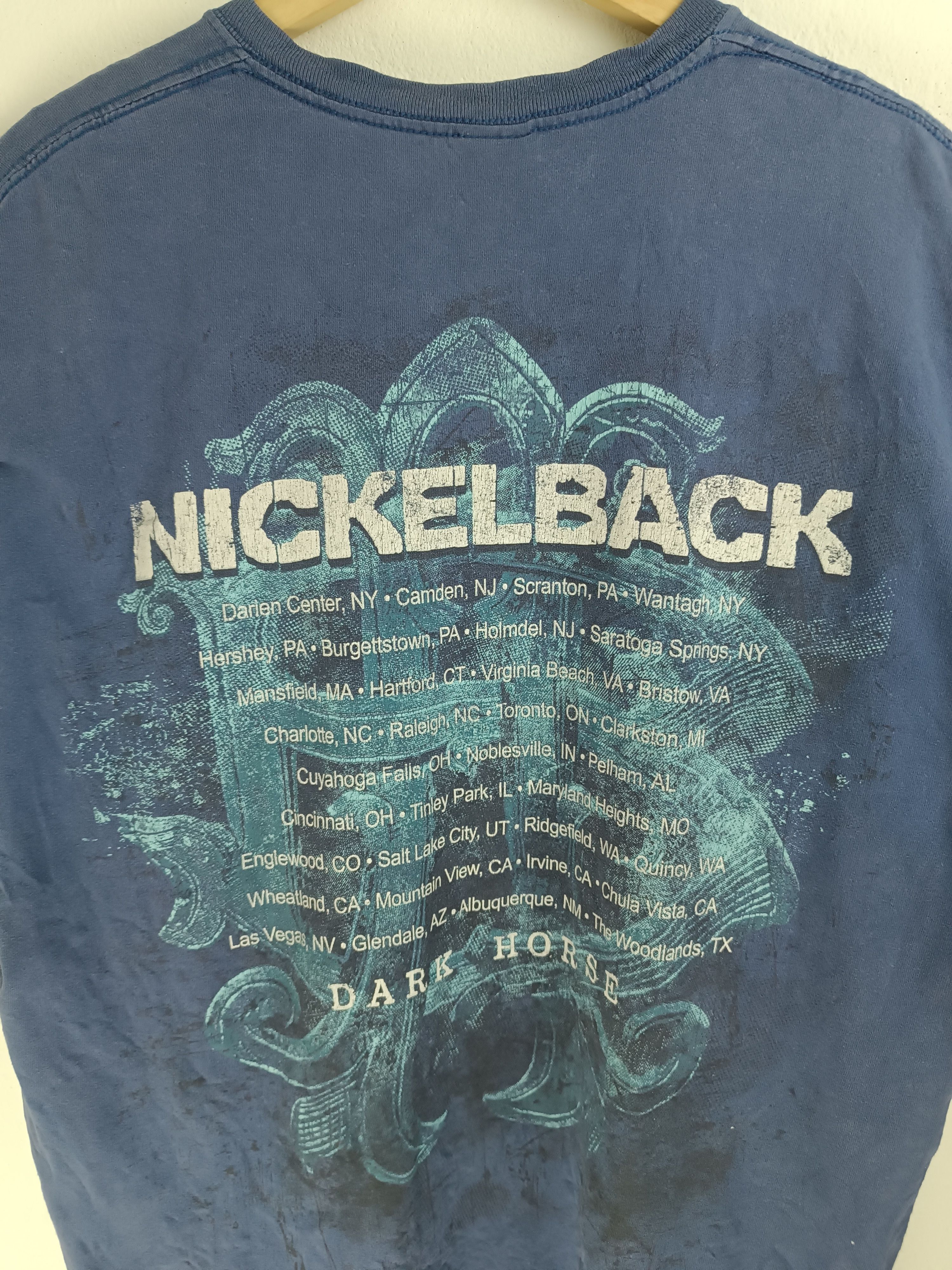 Vintage VINTAGE '08 NICKELBACK DARK HORSE TOUR staind bizkit korn Size US XL / EU 56 / 4 - 18 Thumbnail