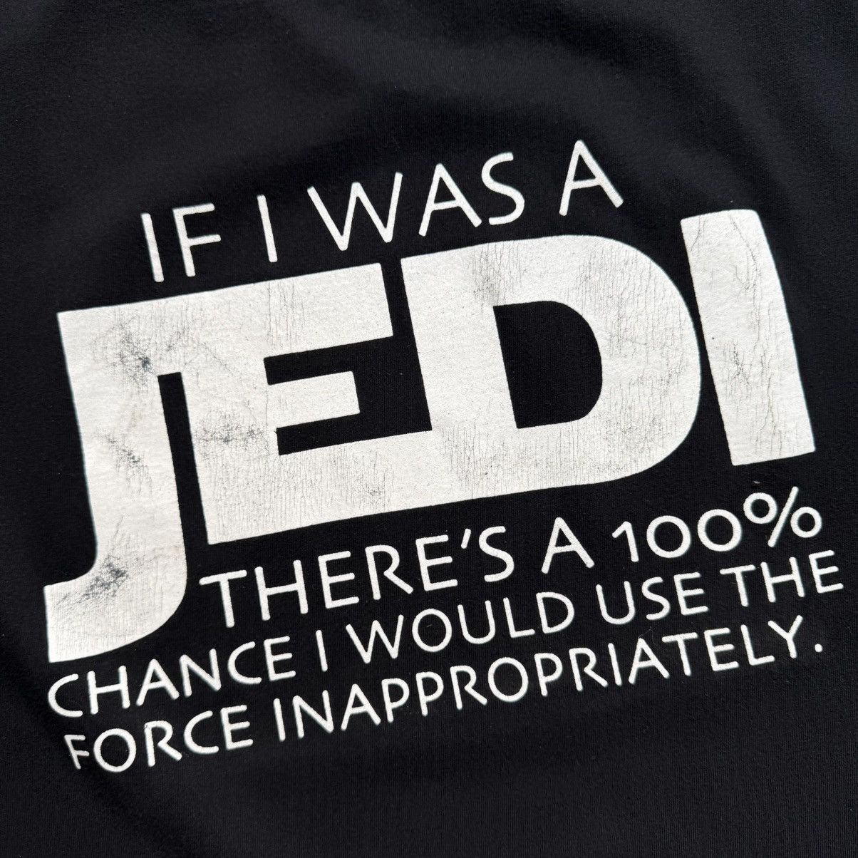 Star Wars × Vintage Vintage Y2K Bad Jedi Funny T-Shirt Size US XL / EU 56 / 4 - 4 Thumbnail