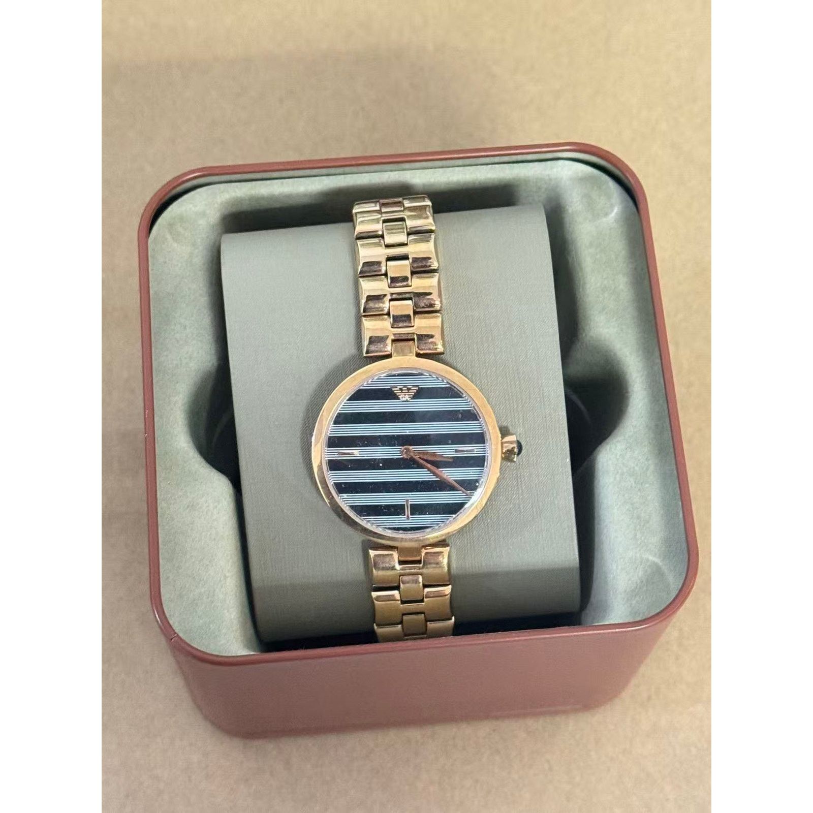 Emporio Armani Emporio Armani AR11220 Ladies Blue Stripe Dial Watch 32mm Size ONE SIZE - 1 Thumbnail