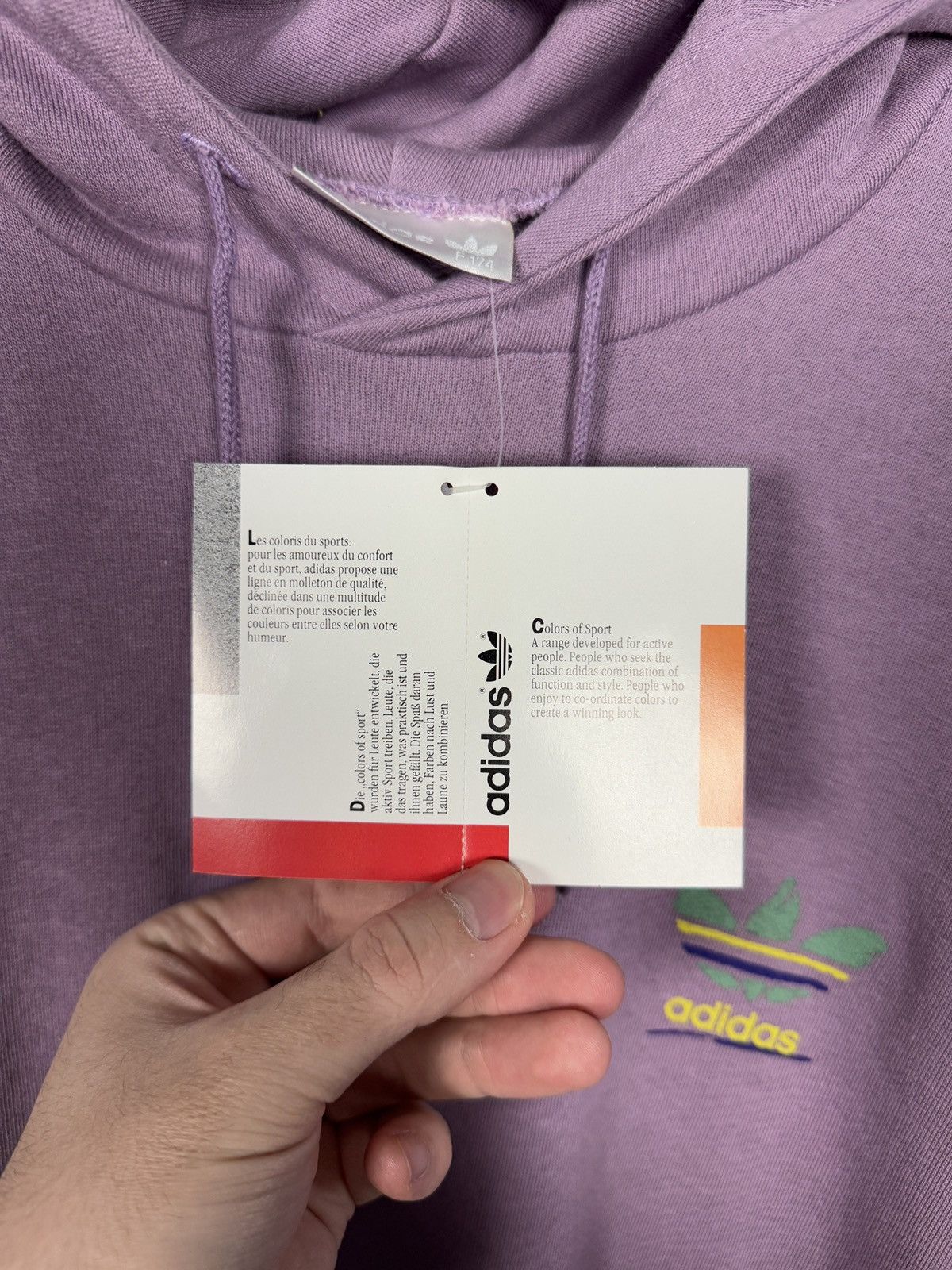 Adidas Adidas Vintage 90s Purple Hoodie Retro Trefoil Logo Size M Size US M / EU 48-50 / 2 - 9 Thumbnail