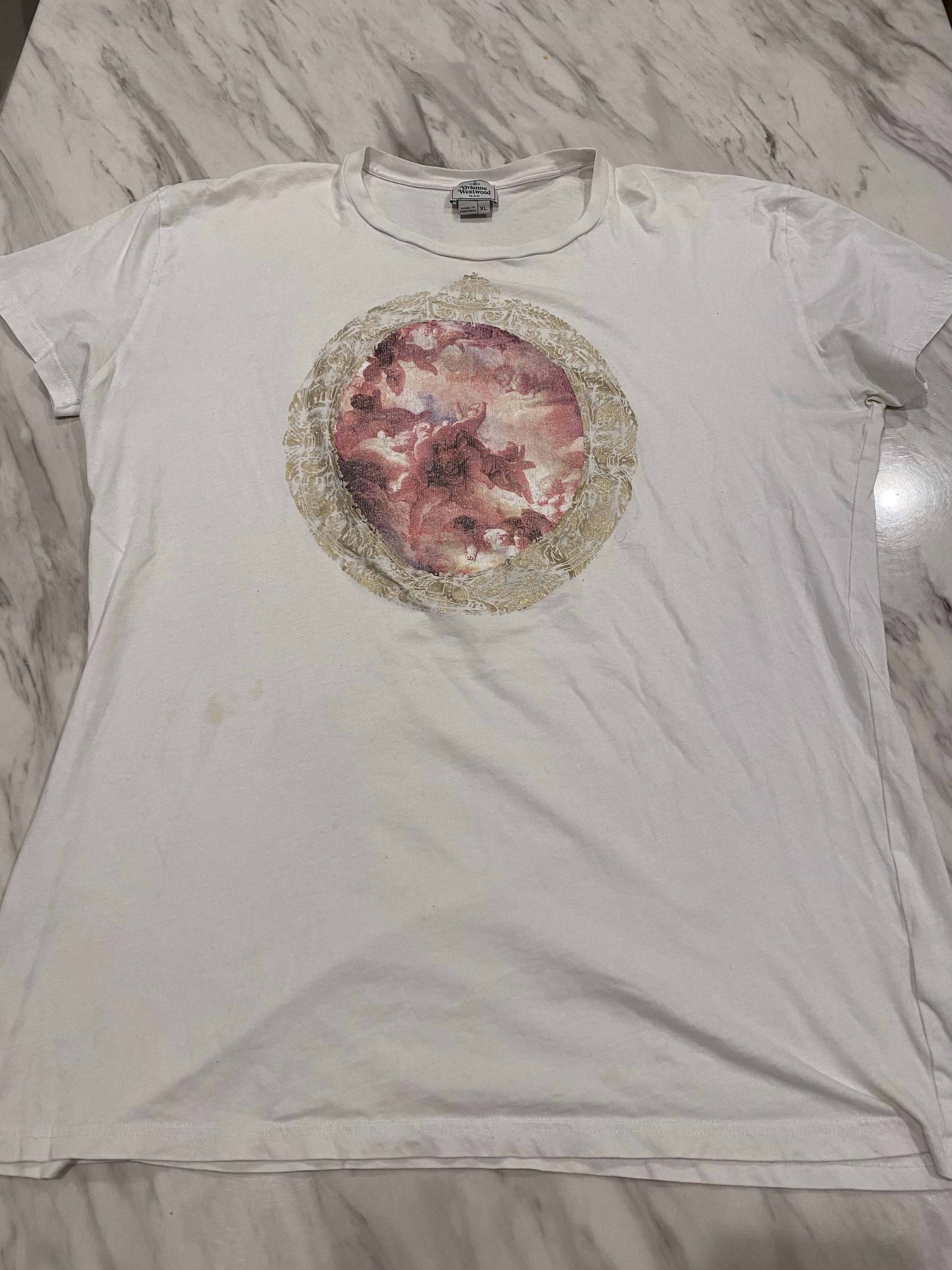 Image of Vivienne Westwood Print Tee in White, Men's (Size XL)