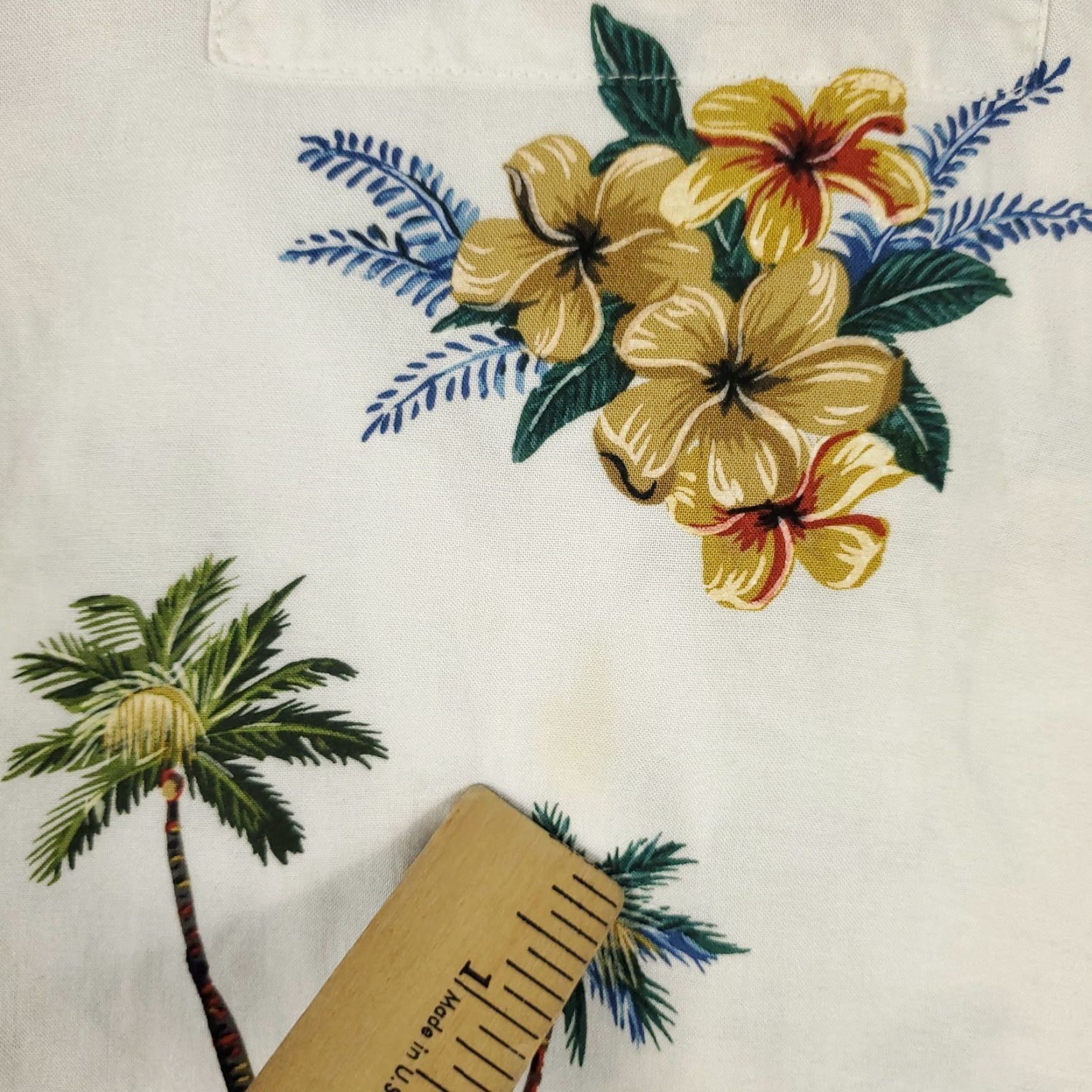 Vintage Burma Bibas Shirt Mens 2XL White Floral Rayon Button Up Short Sleeve Vintage? Size US XXL / EU 58 / 5 - 3 Thumbnail