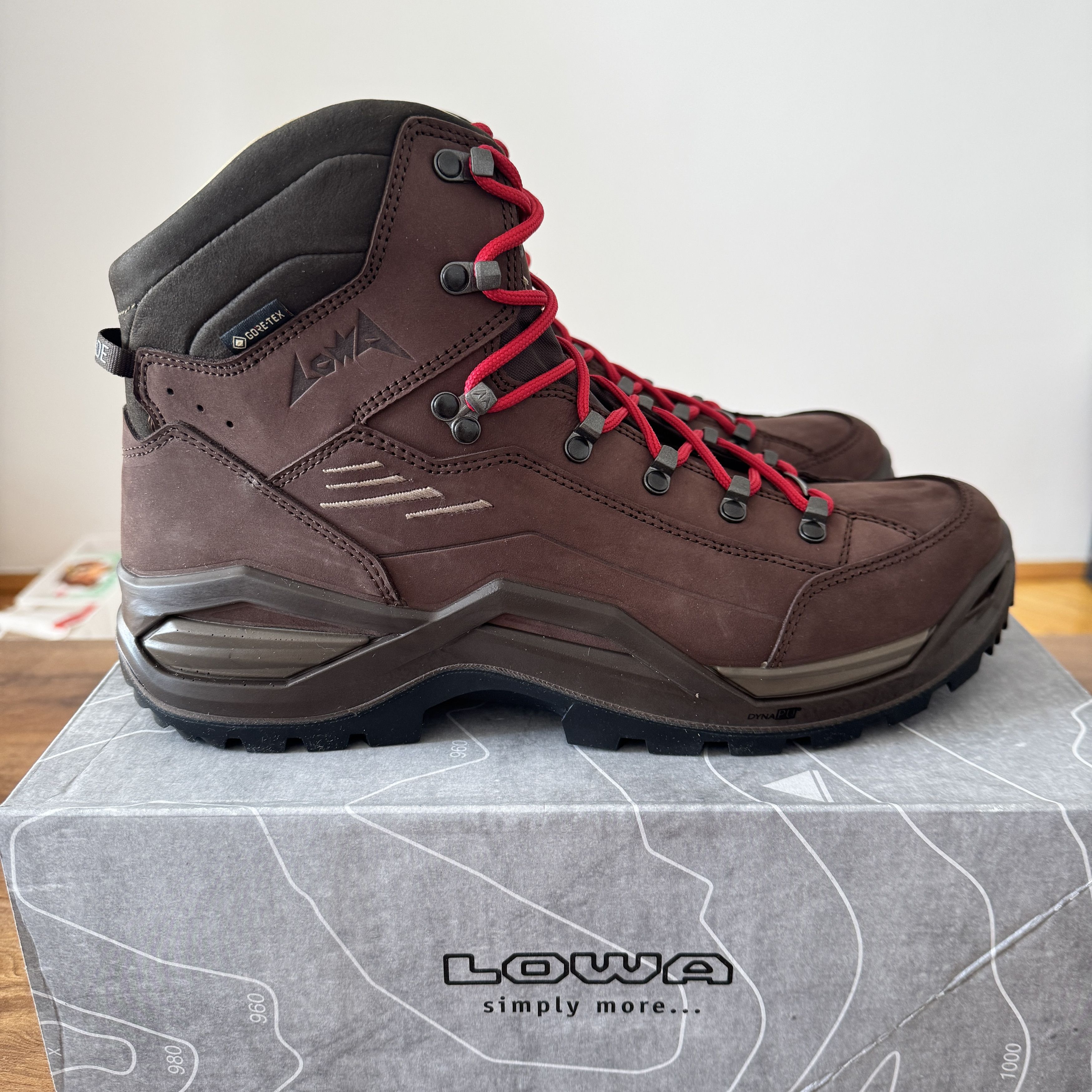 LOWA LOWA Renegade 100 Years GTX Mid Mens Trekking Boots 43.5 /10 Size US 10 / EU 43 - 5 Thumbnail