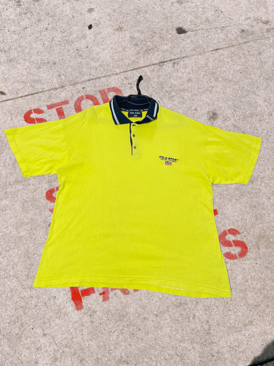 Polo Ralph Lauren 90’s Polo SPORT Ralph Lauren YELLOW Polo Shirt Size US XL / EU 56 / 4 - 1 Thumbnail
