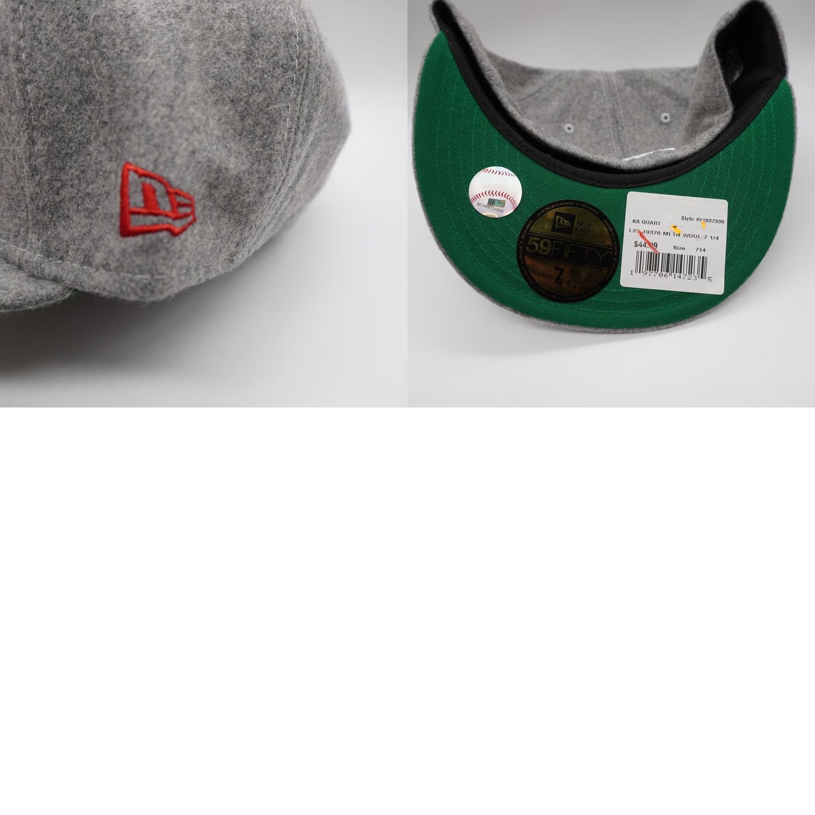 New Era New Era Cincinnati Reds Fitted Baseball Cap Mens 7 1/4 Gray Wool Script Mr Redlegs Patch Size ONE SIZE - 8 Thumbnail