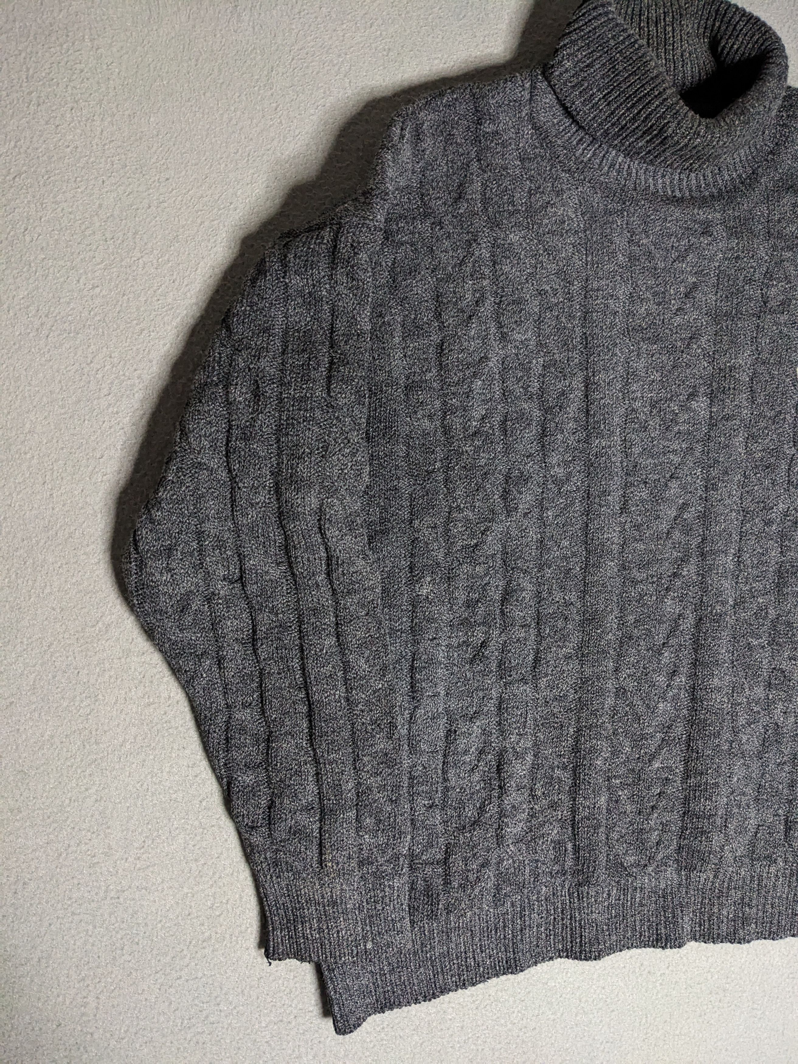 Lacoste VTG 80s Lacoste Wool Cable Knit Turtleneck Sweater Large Size US L / EU 52-54 / 3 - 2 Thumbnail