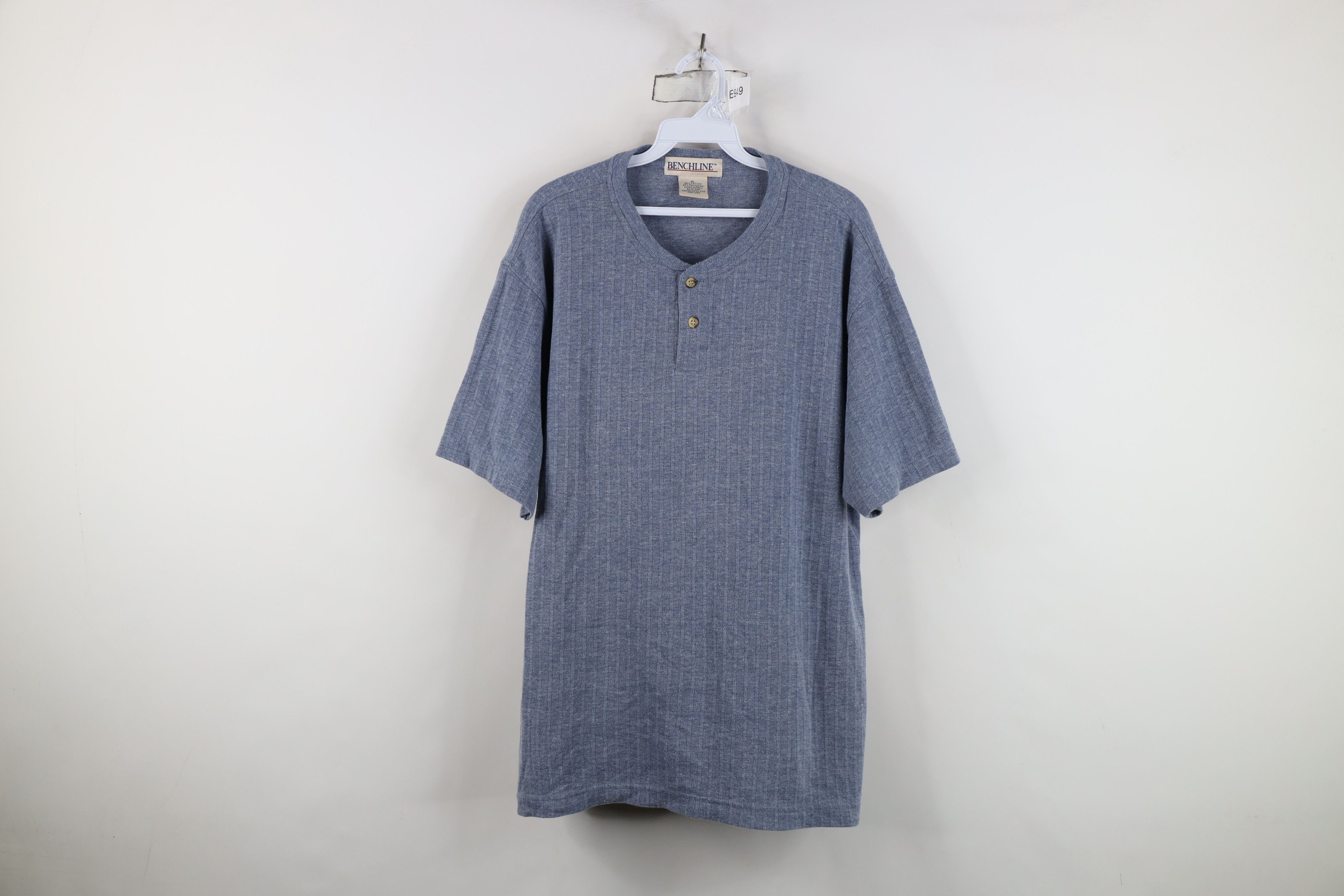 Vintage Vintage 90s Streetwear Knit Short Sleeve Henley T-Shirt Size US XL / EU 56 / 4 - 1 Thumbnail
