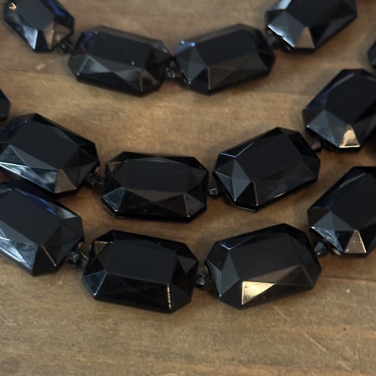 Other Black and silver multi layered stone necklace Size ONE SIZE - 3 Thumbnail