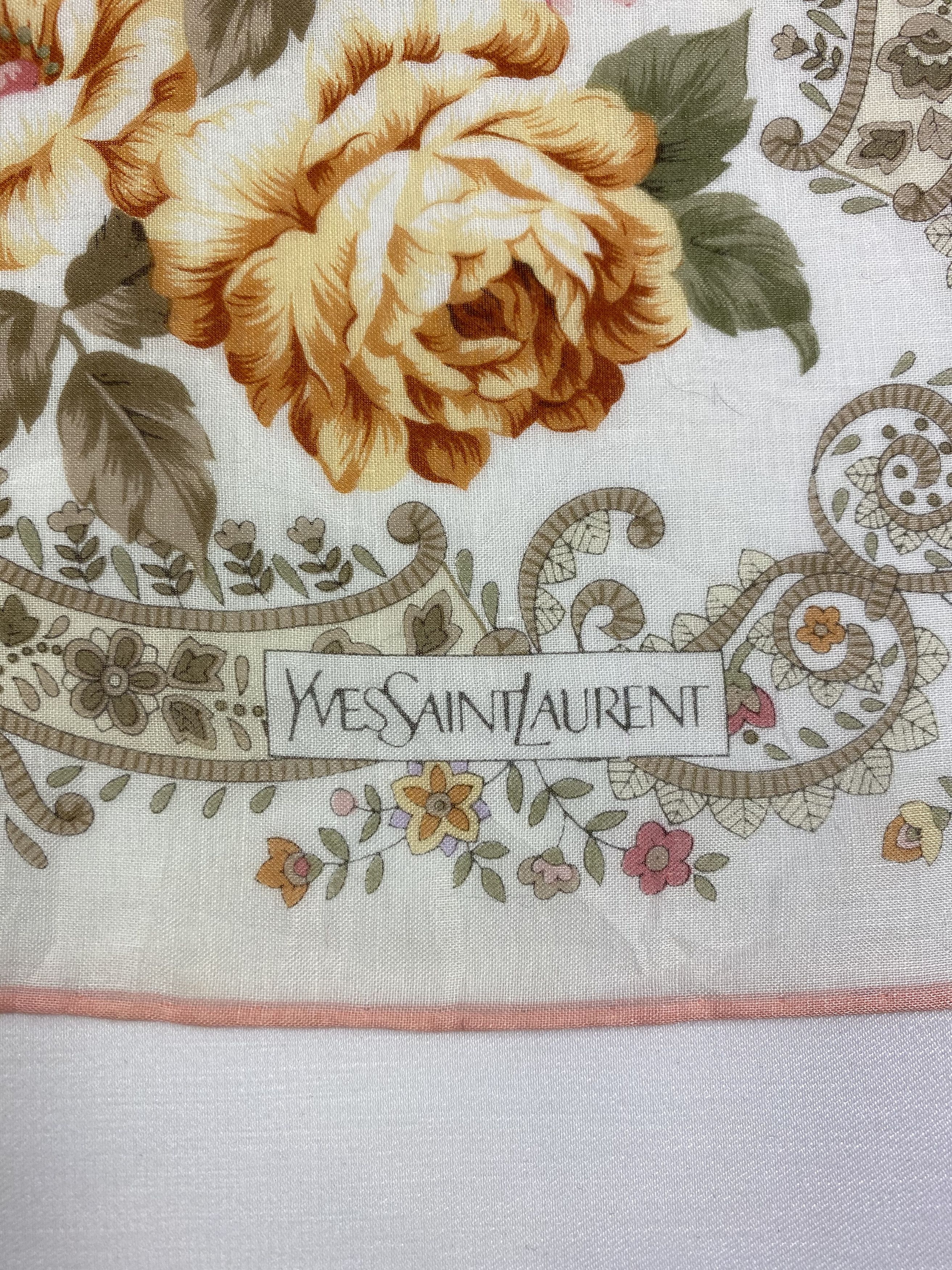 Yves Saint Laurent Yves Saint Laurent Handkerchief / Bandana / Neckerchief Size ONE SIZE - 5 Thumbnail