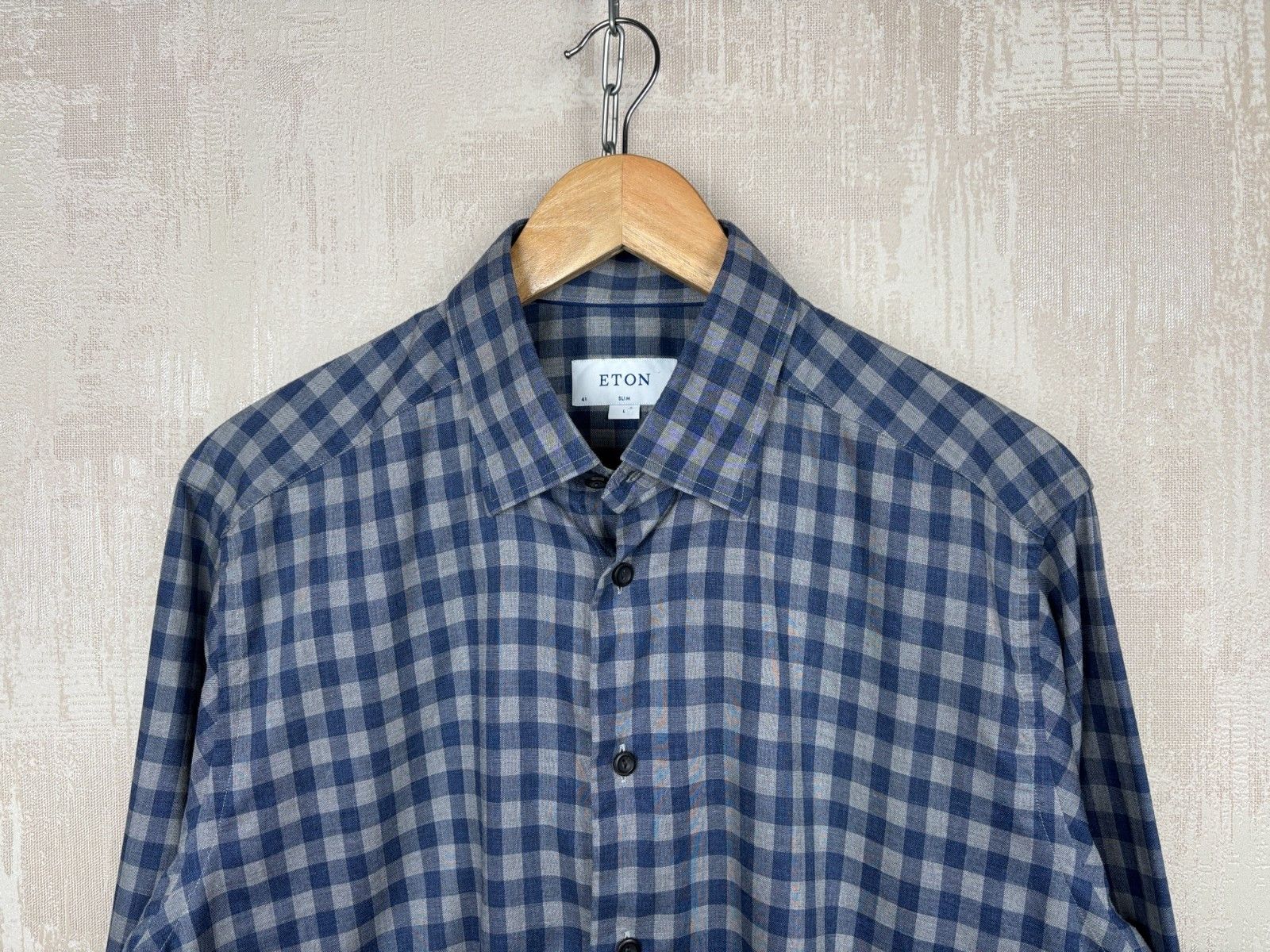 Eton Eton Lightweight Flannel Check Shirt Size L (41 / 16) Size US L / EU 52-54 / 3 - 1 Thumbnail