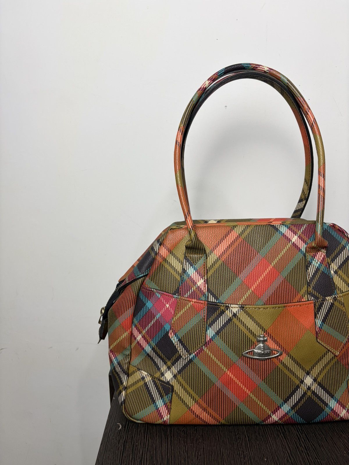 Vivienne Westwood FREE TAX! Vintage Vivienne Westwood Plaid Leather Handbag Size ONE SIZE - 4 Thumbnail