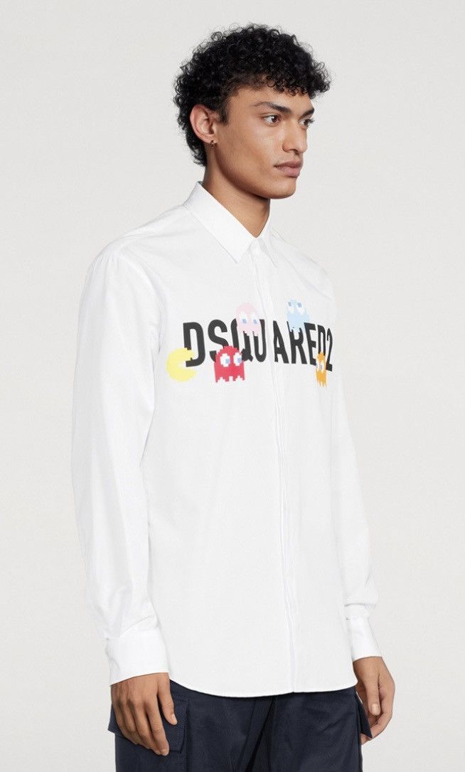 Dsquared2 DSquared2 Pac-Man Cotton Shirt. Size 54 Size US L / EU 52-54 / 3 - 3 Thumbnail