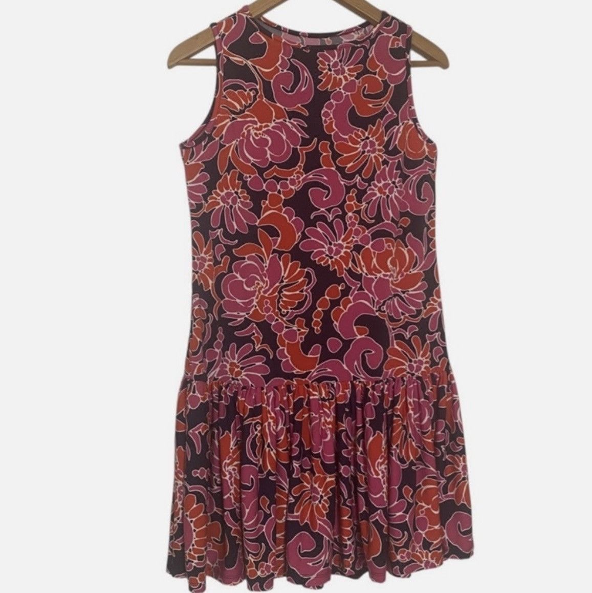 Trina Turk NWT Trina Turk Floral Sleeveless Ruffle-Hem Mini Dress Size XS / US 0-2 / IT 36-38 - 6 Thumbnail