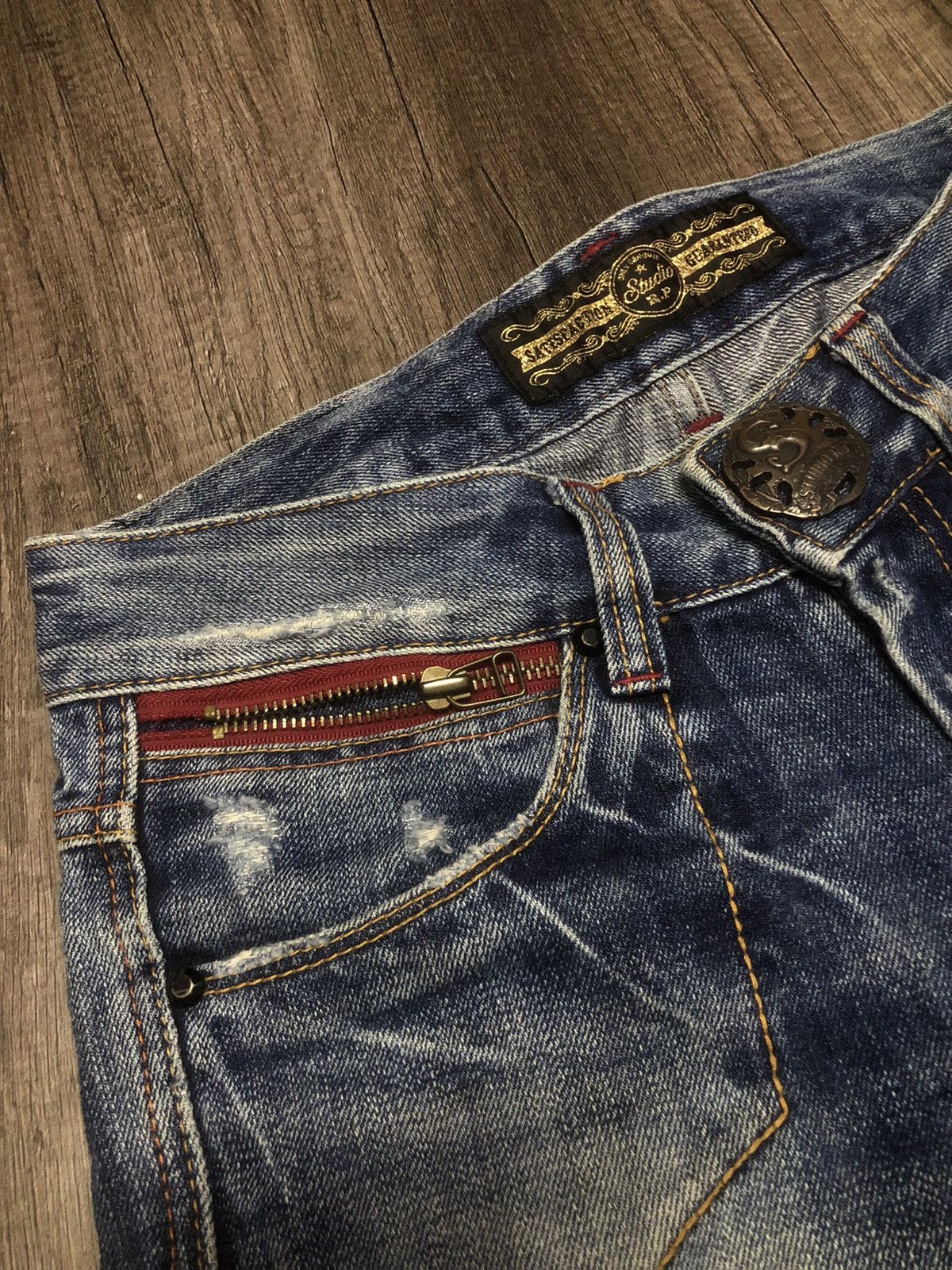 Japanese Brand VINTAGE STUDIO R.P DENIM & CO x RED PEPPER ( UNISEX) Size US 29 - 12 Thumbnail