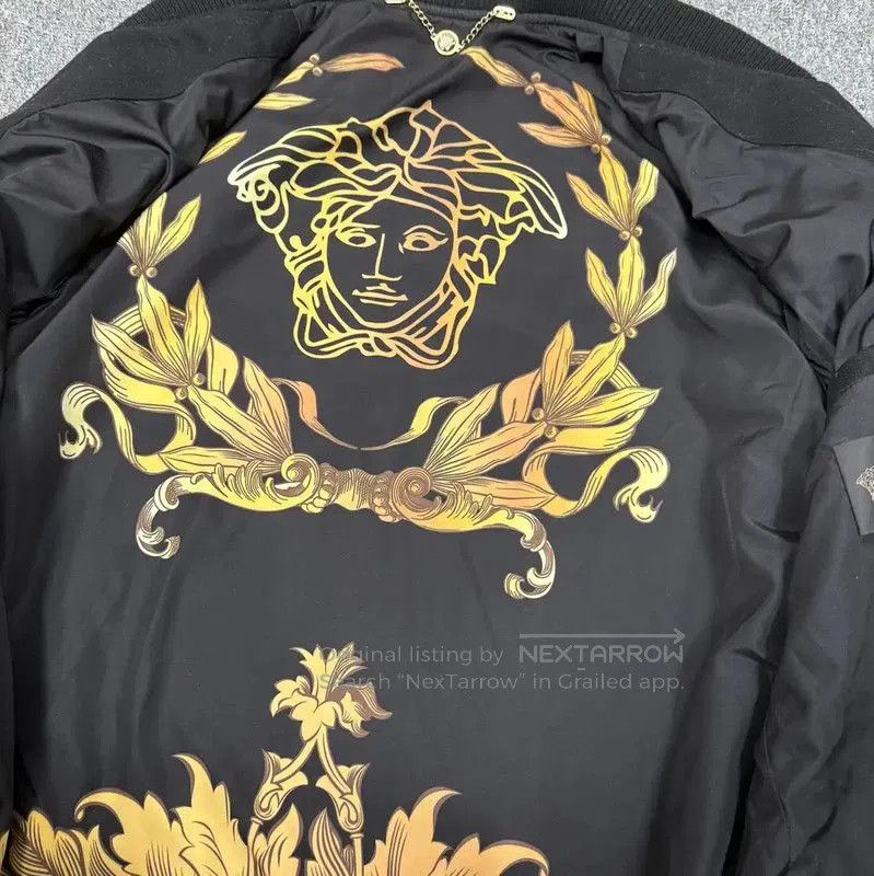 Versace Versace Black Leather Bomber Jacket for Men . Size US L / EU 52-54 / 3 - 3 Thumbnail