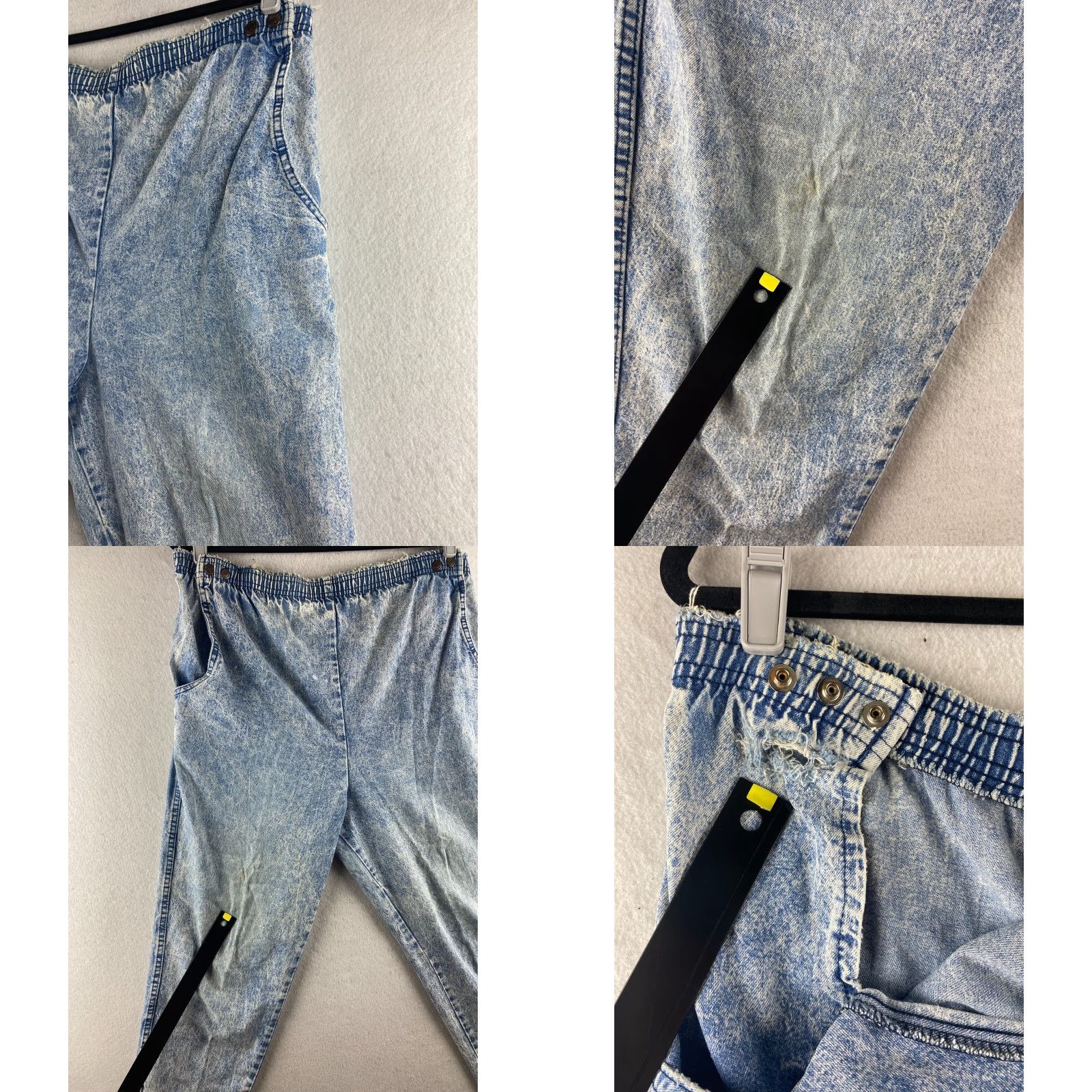 Vintage VINTAGE High Rise Acid Wash Jeans Womens 16 C Sport Button Flap Paper Tag USA 80s Size 38" / US 16 / IT 52 - 9 Thumbnail