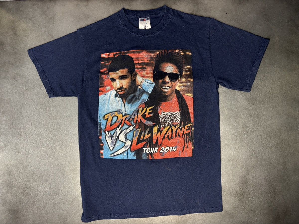 Rap Tees 2014 Drake vs Lil Wayne Tour Tee Shirt Bootleg Parking Lot Size US M / EU 48-50 / 2 - 7 Thumbnail