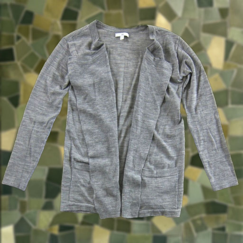 Gap Gap Grey Wool Classic Lightweight Open Cardigan Sweater Women Size XS Size XS / US 0-2 / IT 36-38 - 1 Thumbnail