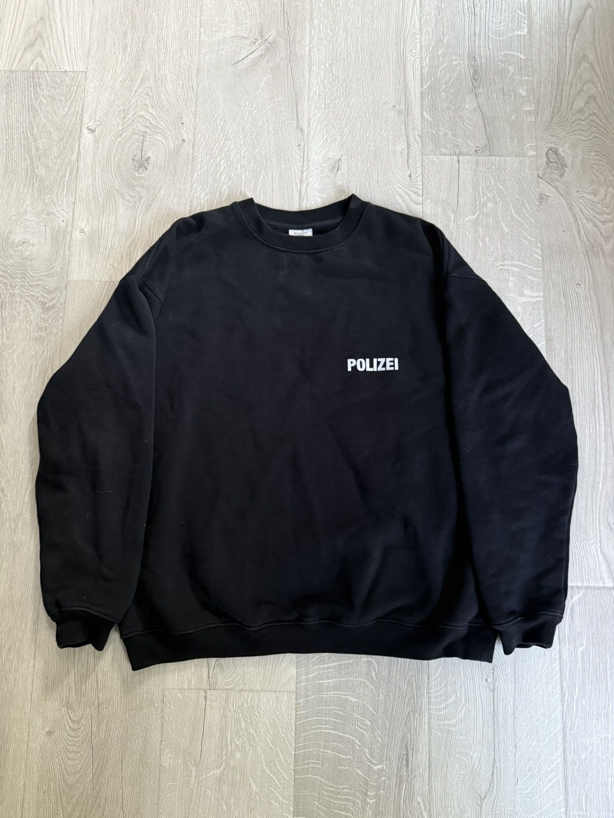 中古】VETEMENTS POLIZEI スウェット ネイビー M トップス